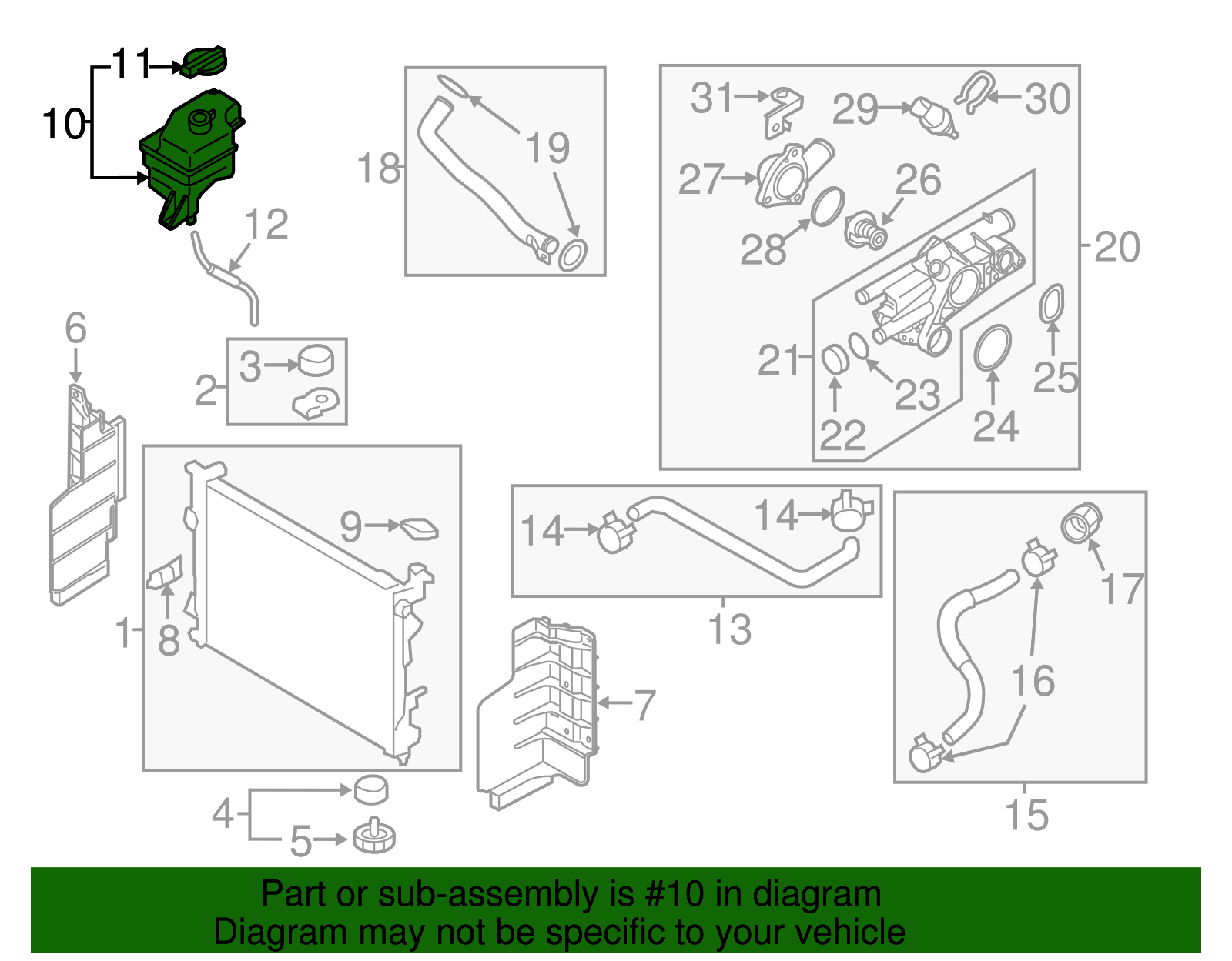 Engine Coolant Reservoir - Kia (25430-2T000)