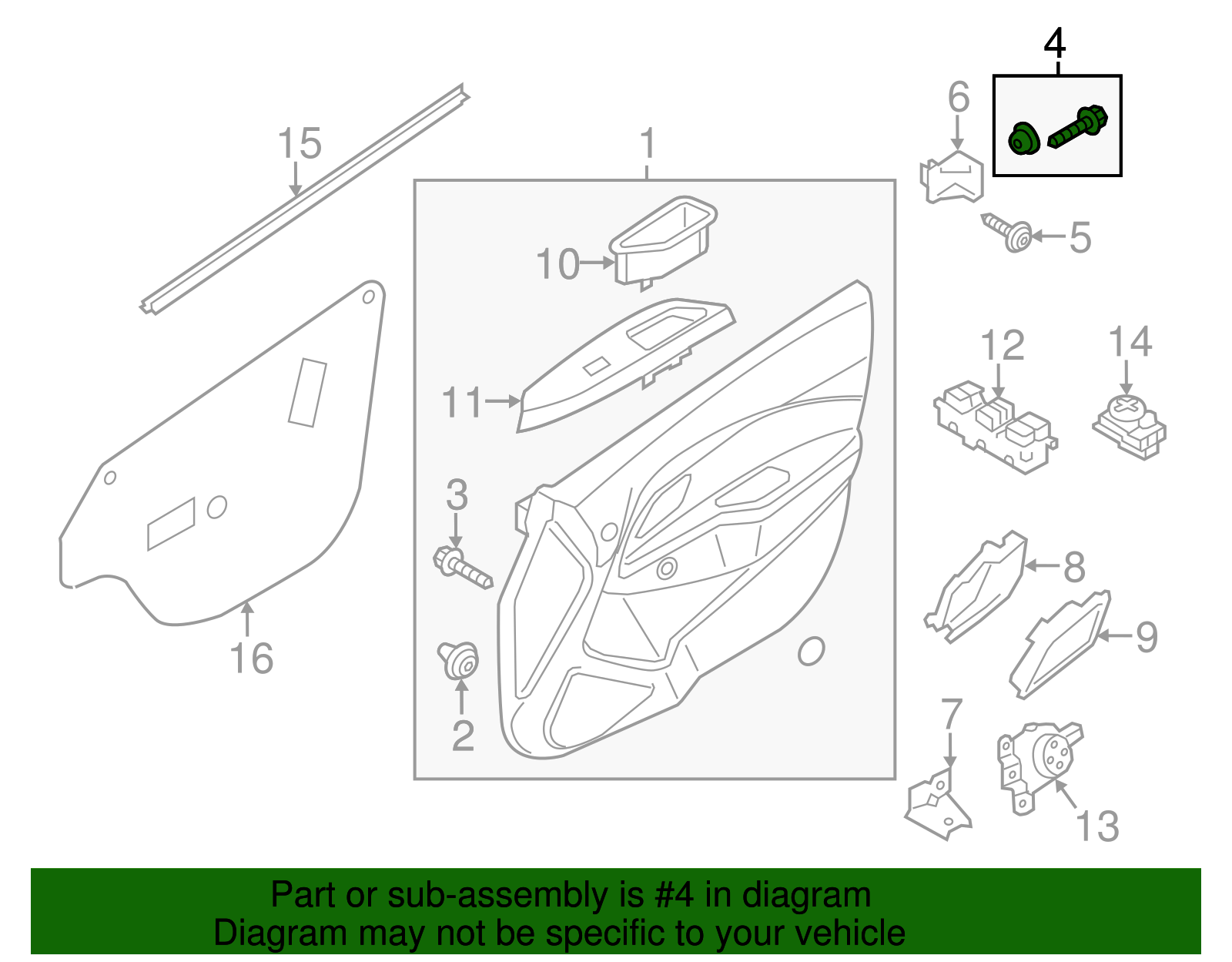 Door Trim Panel Screw - Kia (82313-2D000HU)