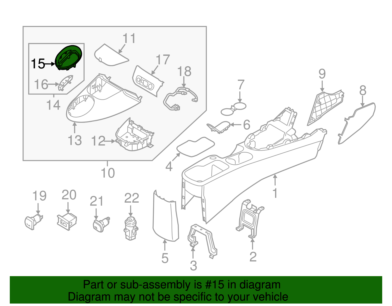 Shift Panel - Kia (84658-B2200CA)