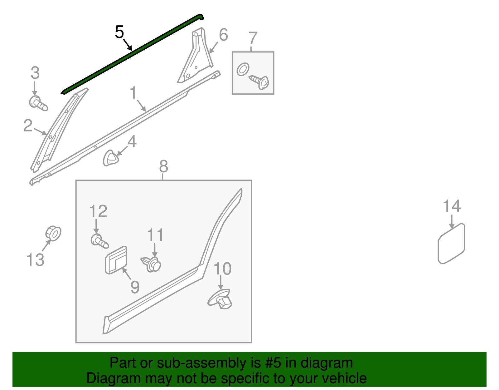 Frame Molding - Kia (83850-C5000)