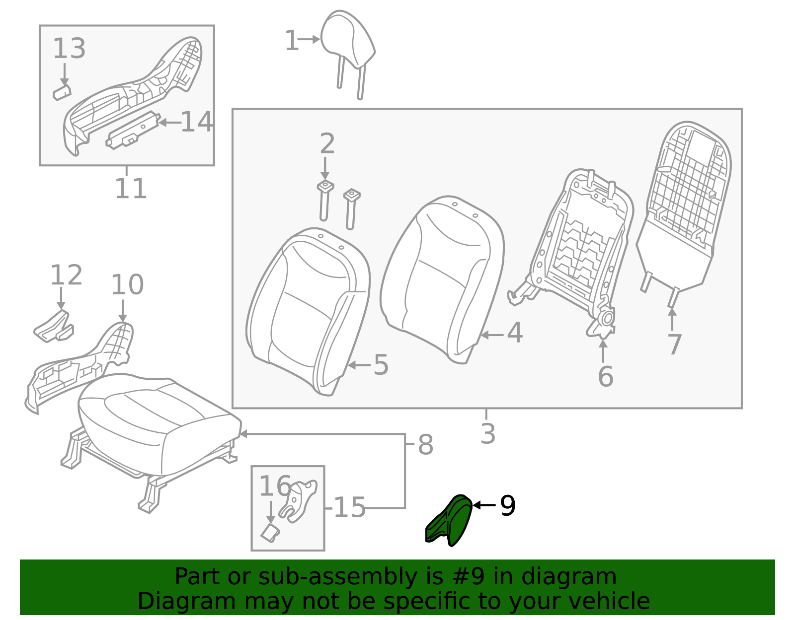 Recline Cover - Kia (88174-B2010EQ)