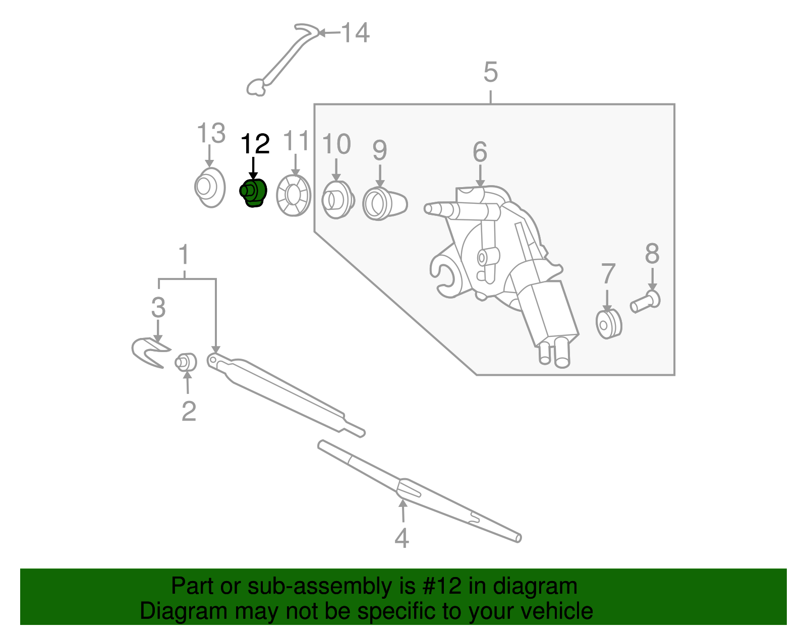 Wiper Motor Nut - Kia (98726 29600)