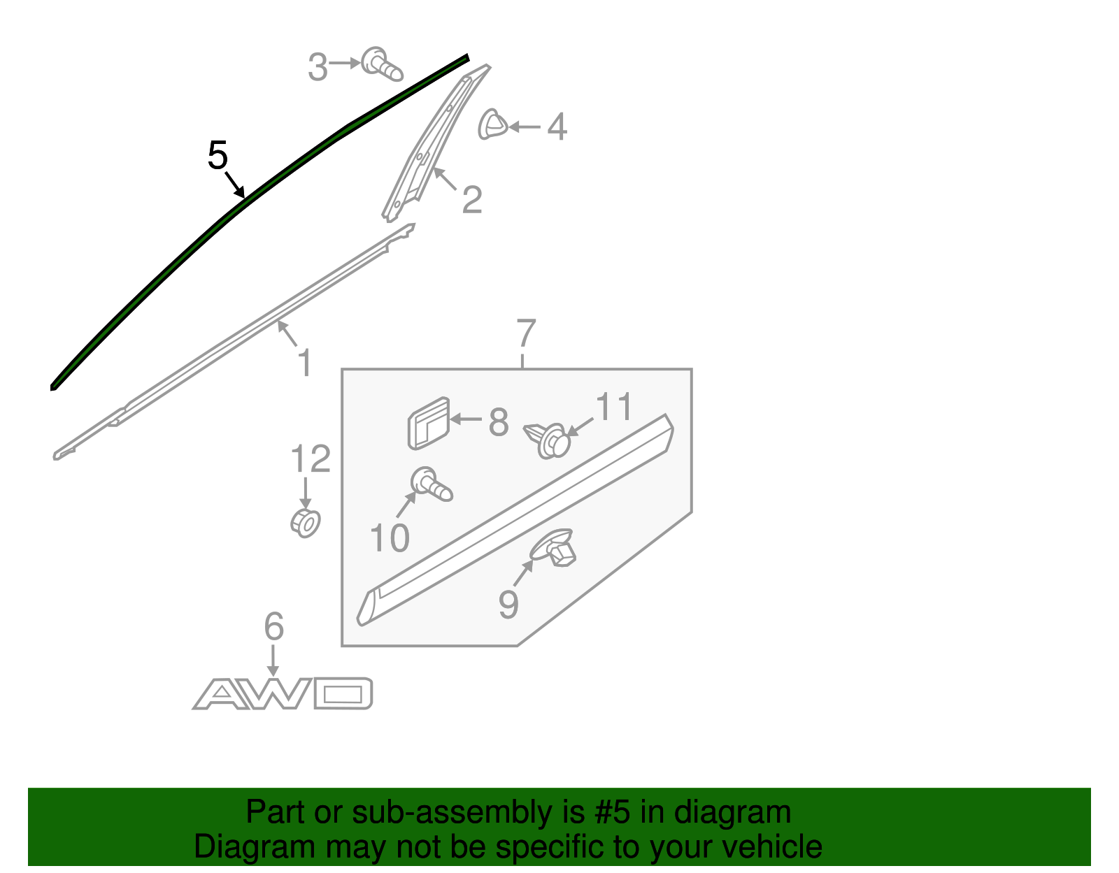 Frame Molding - Kia (82850-C5000)
