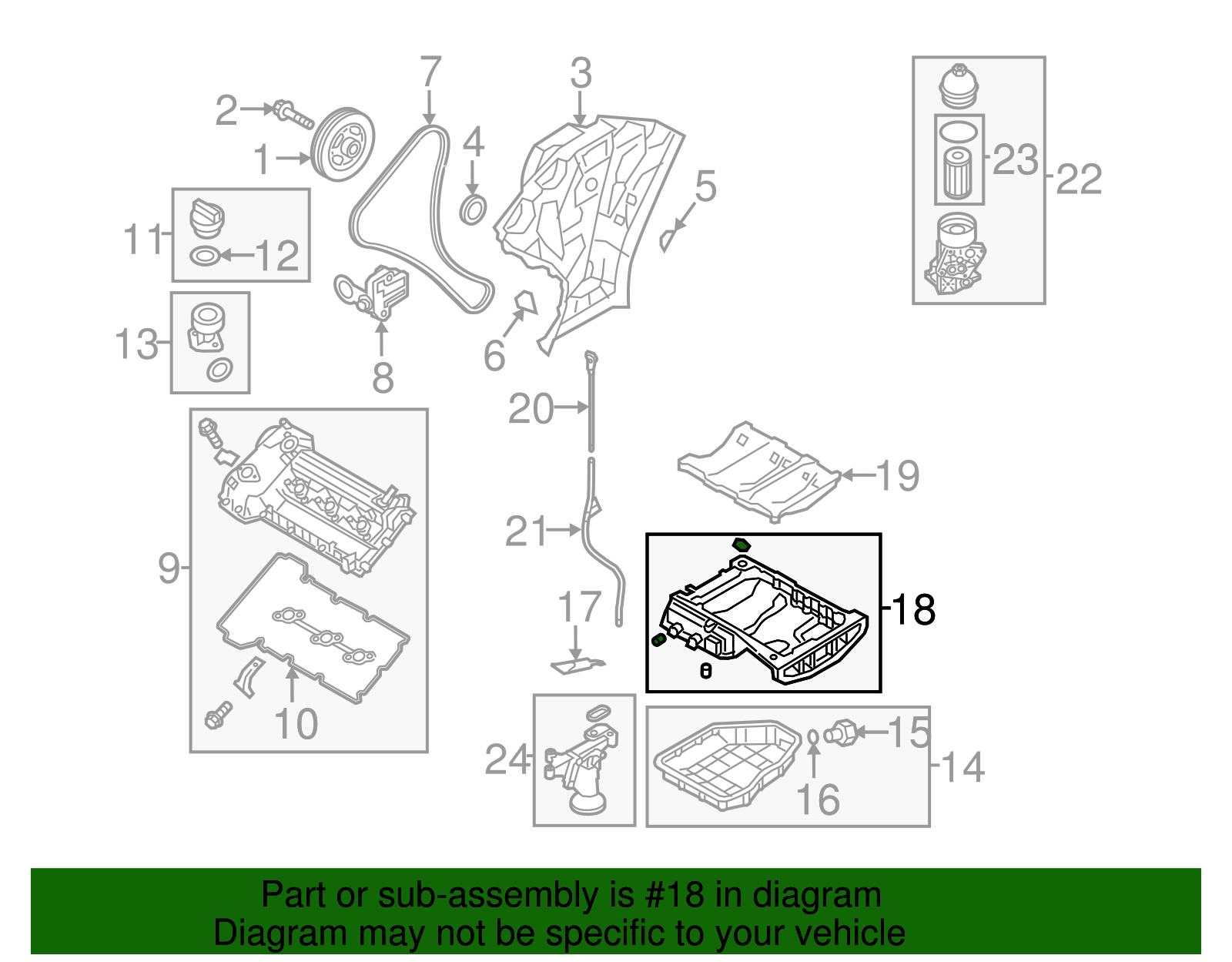 Oil Pan - Kia (21520-3C152)