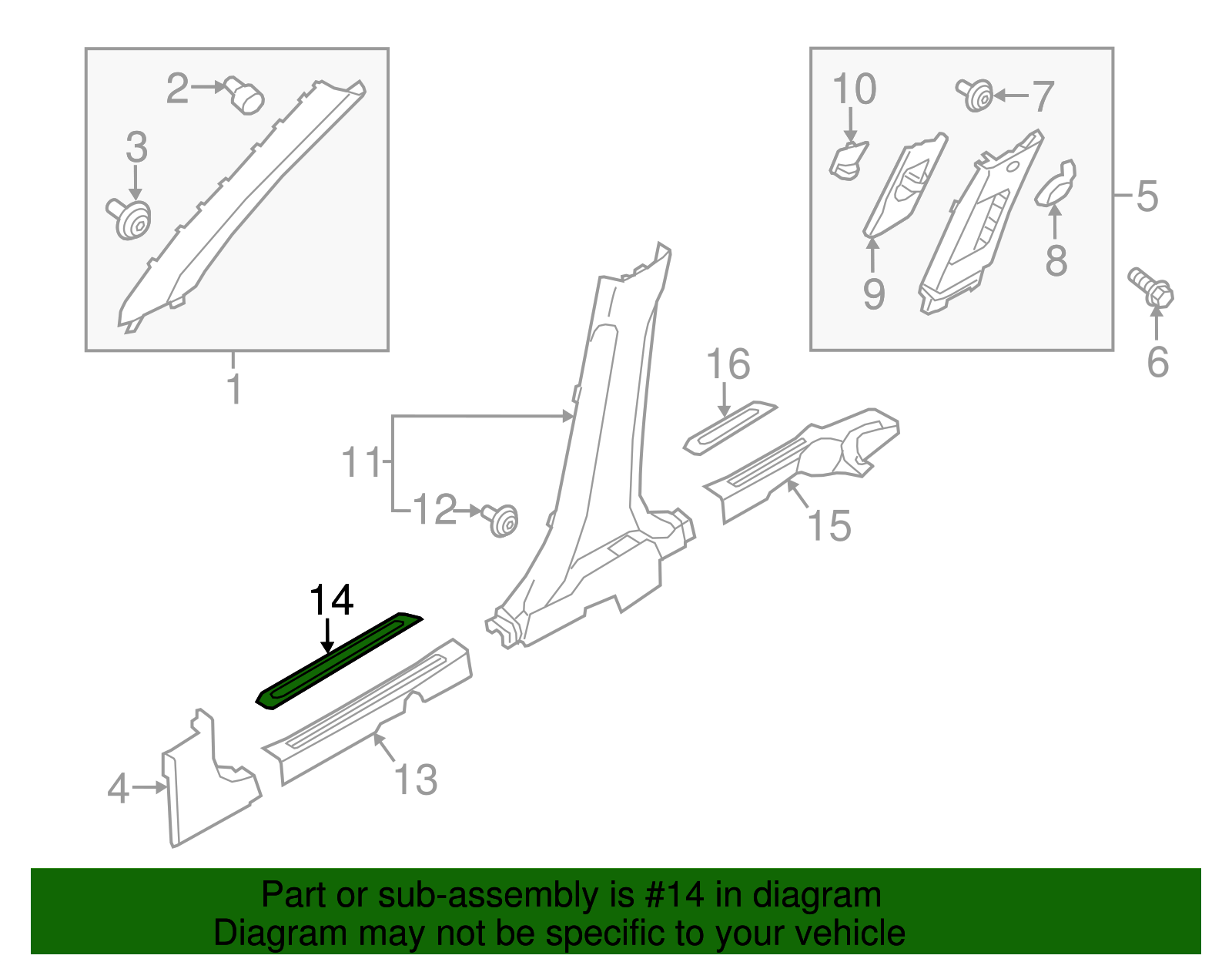 Front Sill Plate Insert - Kia (85872-B2000EQ)
