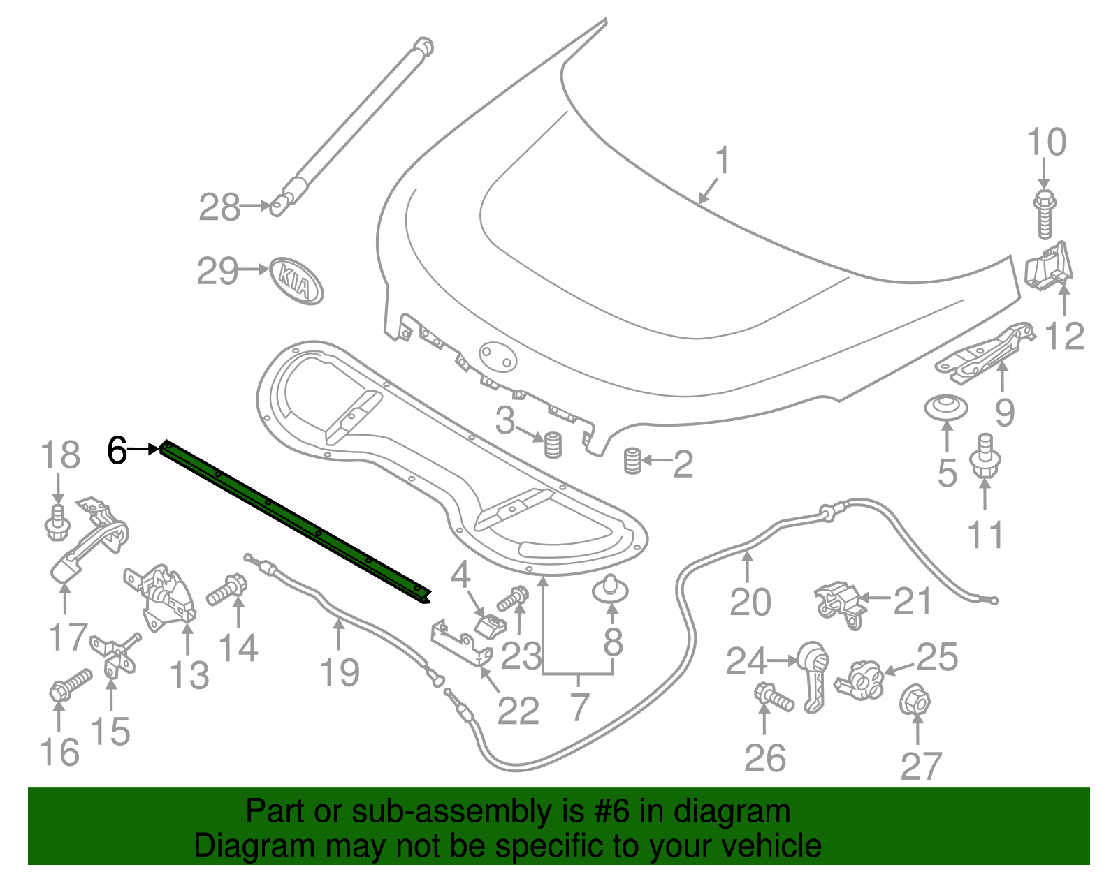 Front Seal - Kia (86435-B2000)