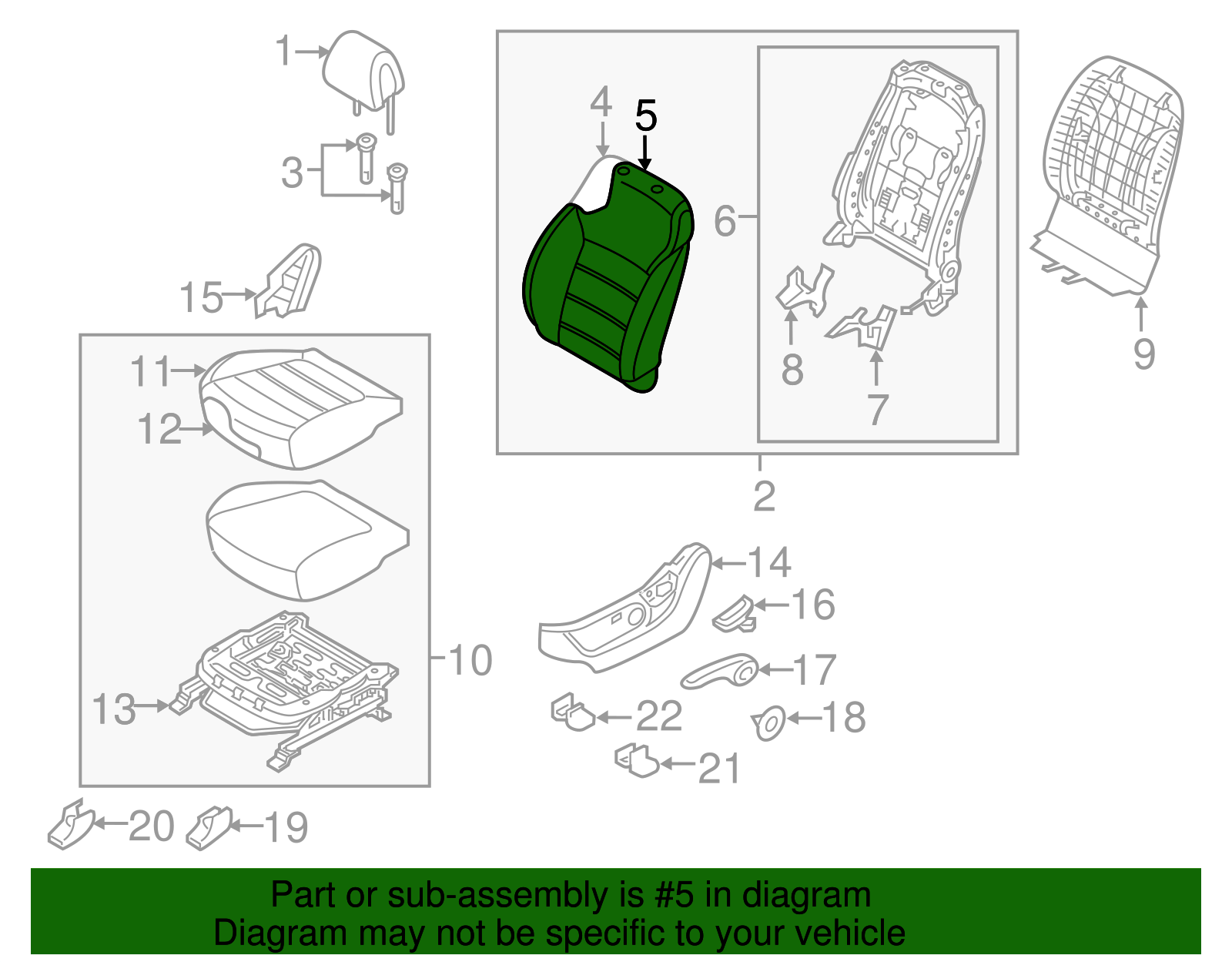 Seat Back Cover - Kia (88360-C6000C62)