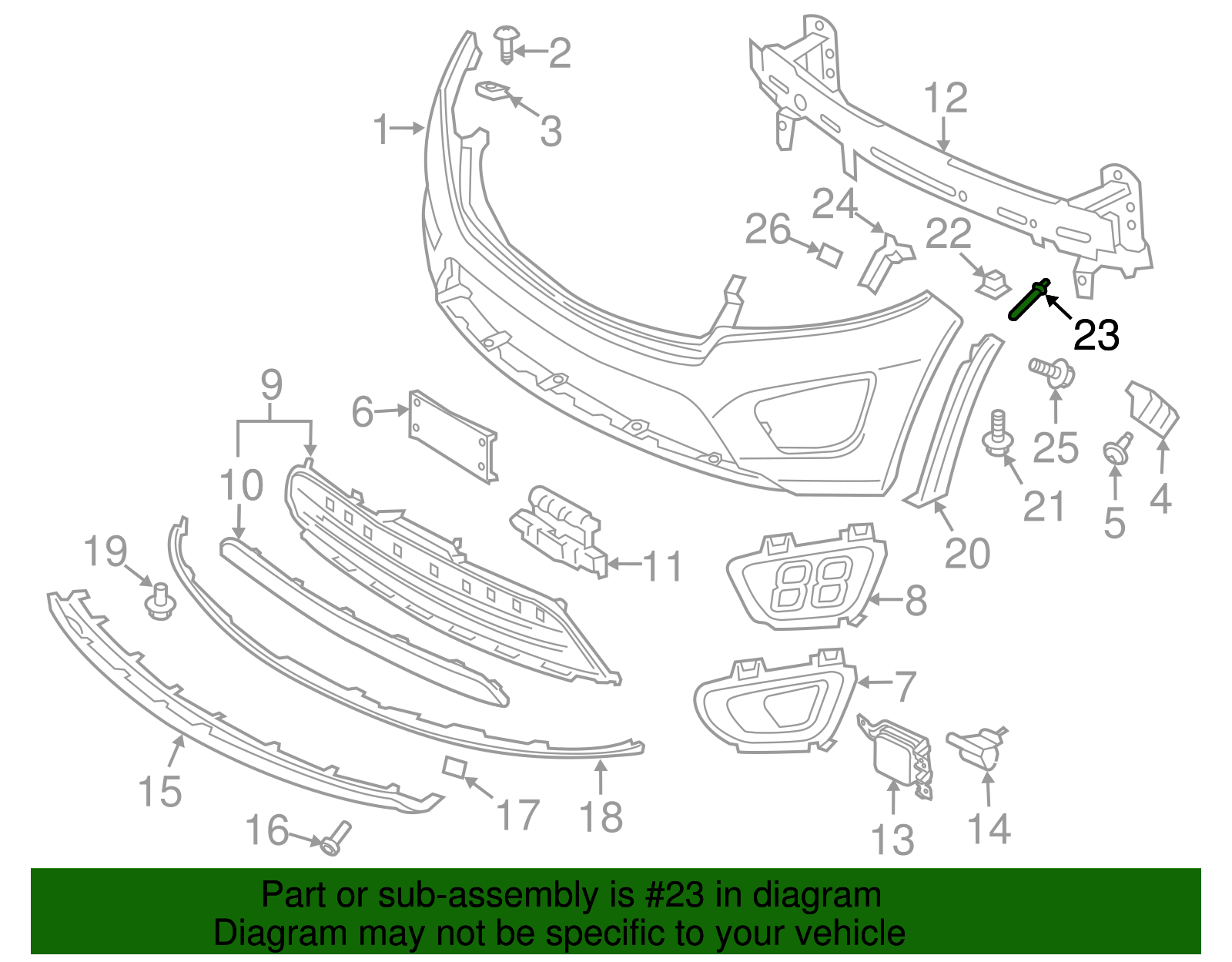 Bumper Cover Rivet - Kia (14160-03103)