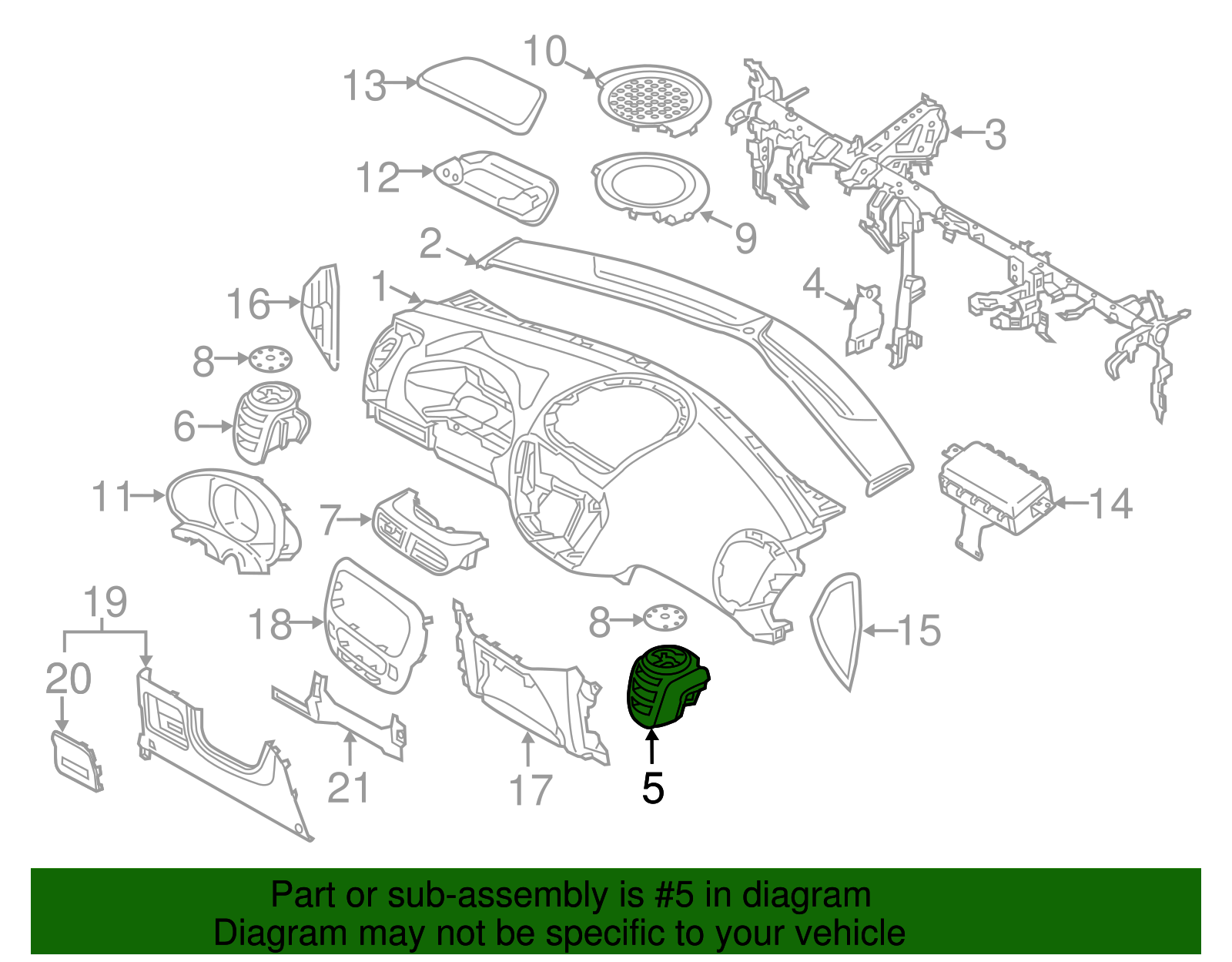Vent Duct - Kia (97490-B2AA0GA3)