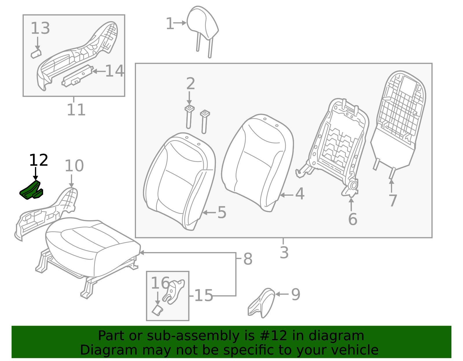 Recline Handle - Kia (88240-B2000EQ)