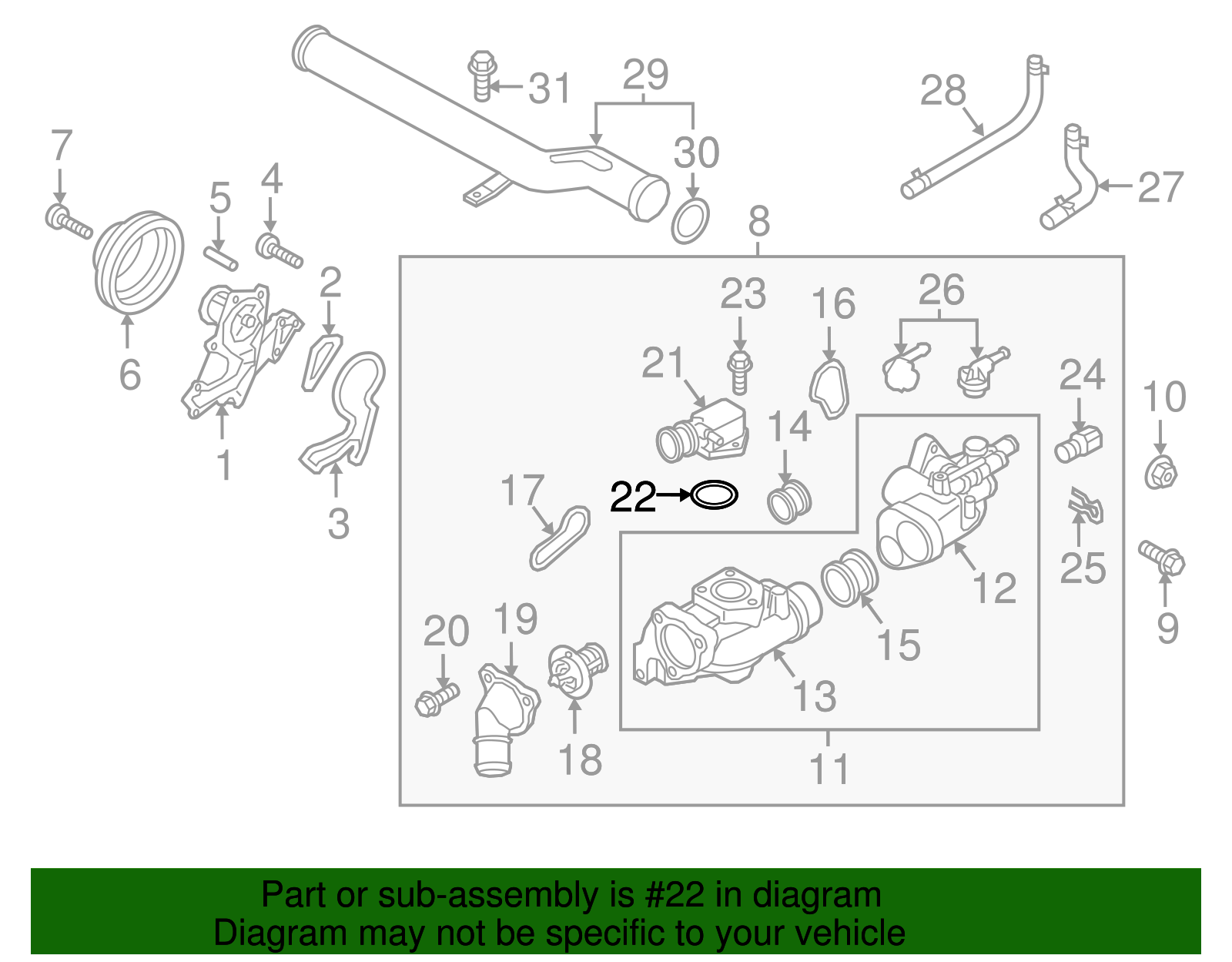 Gasket - Kia (25653-3CAA0)