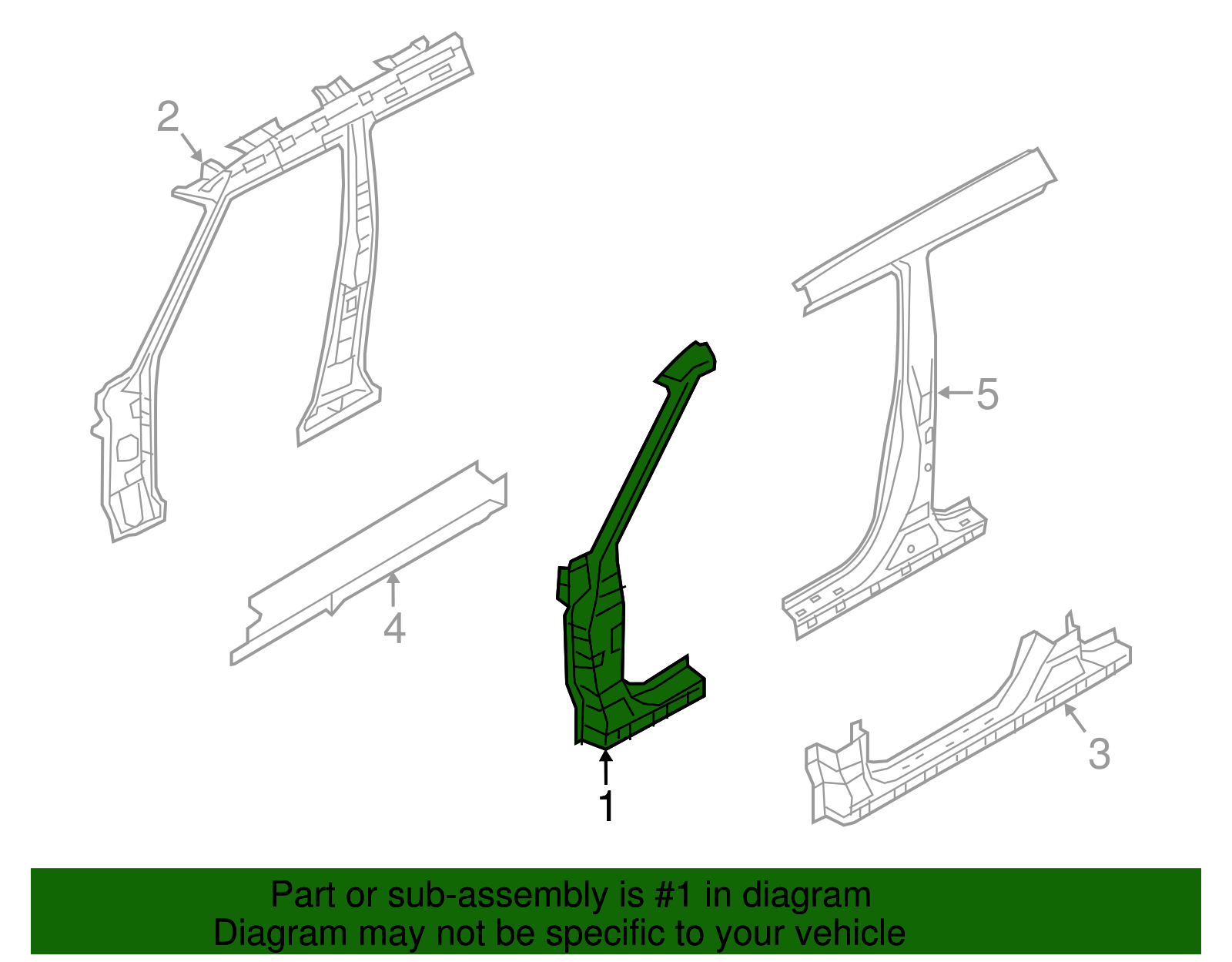 Outer Hinge Pillar - Kia (71120-B2A50)