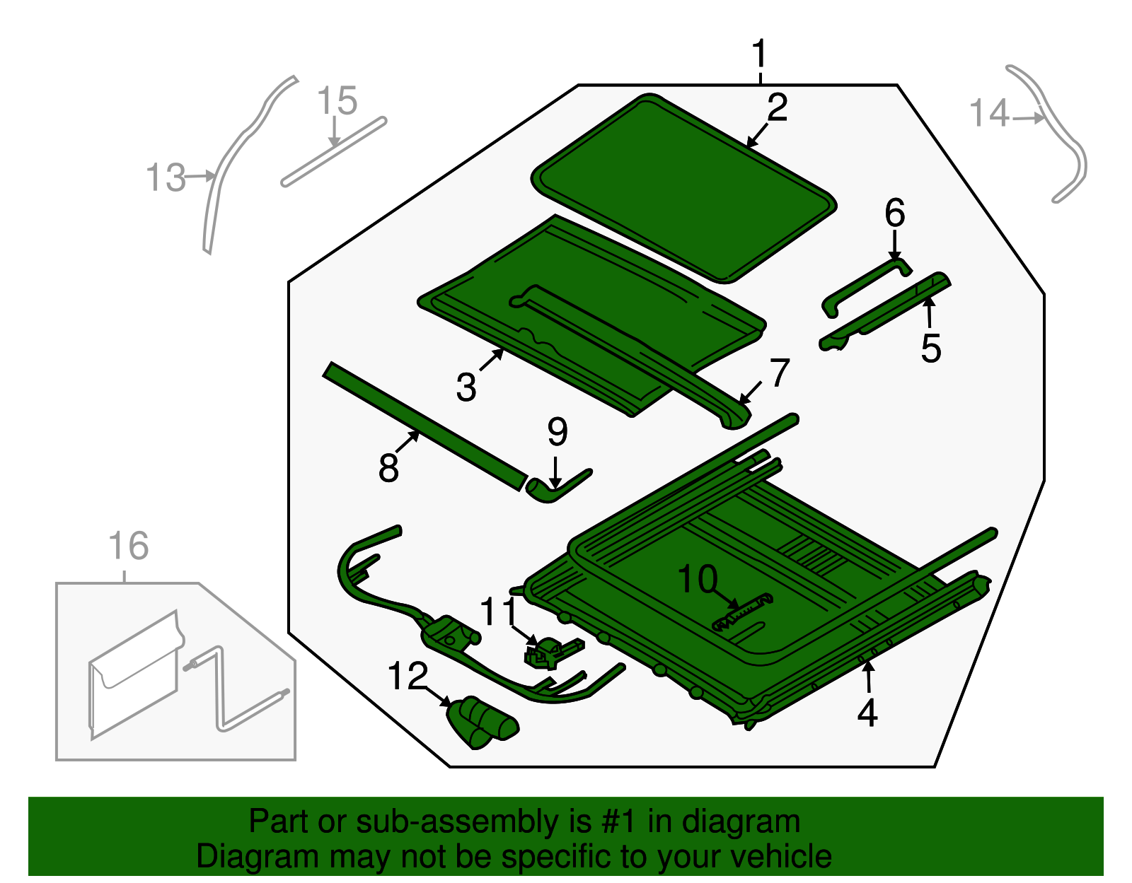 Sunroof Assembly - Kia (81600-4D070QW)