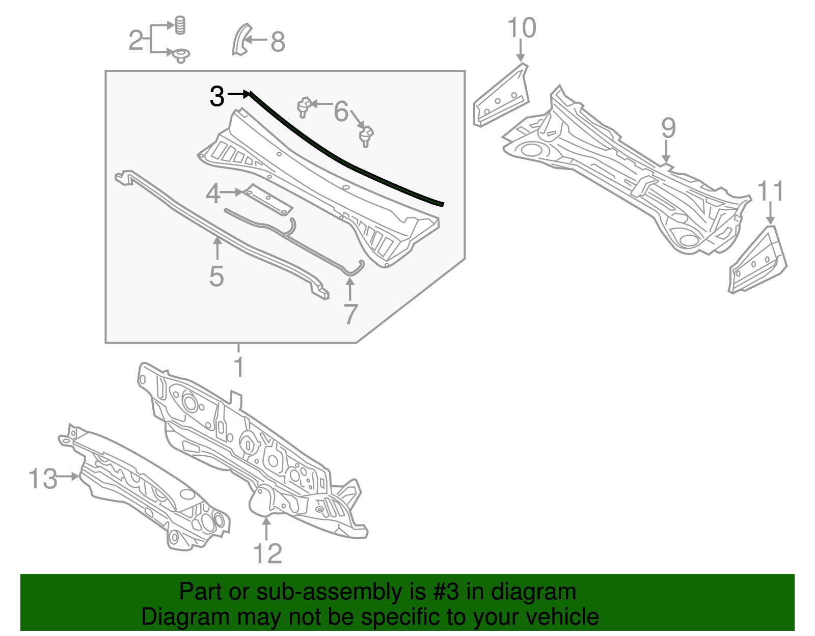 Seal Strip - Kia (86152-C6000)