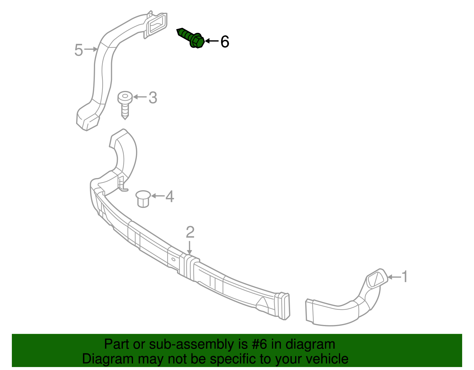 Outlet Duct Bolt - Kia (11253-06253)
