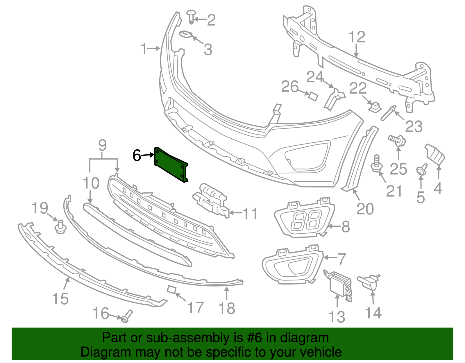 License Bracket - Kia (86519-C6200)