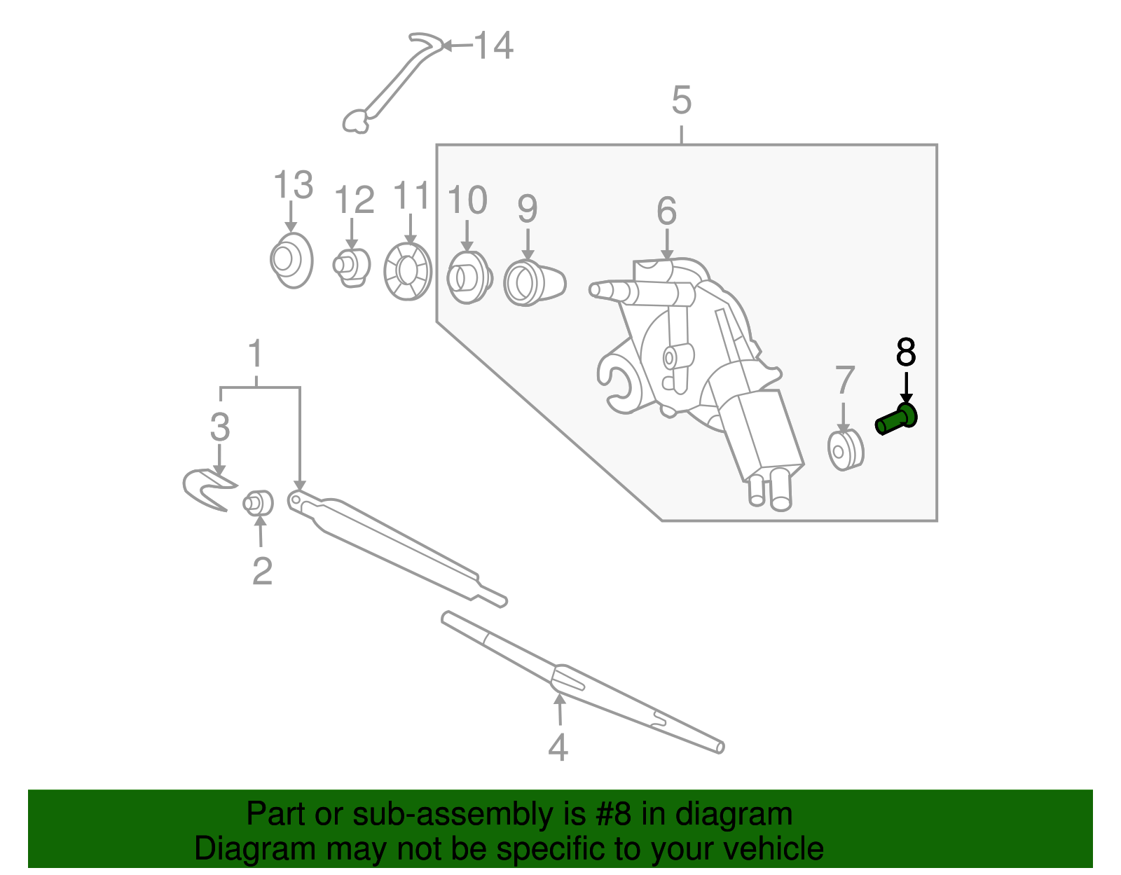 Wiper Motor Bolt - Kia (98716-07000)