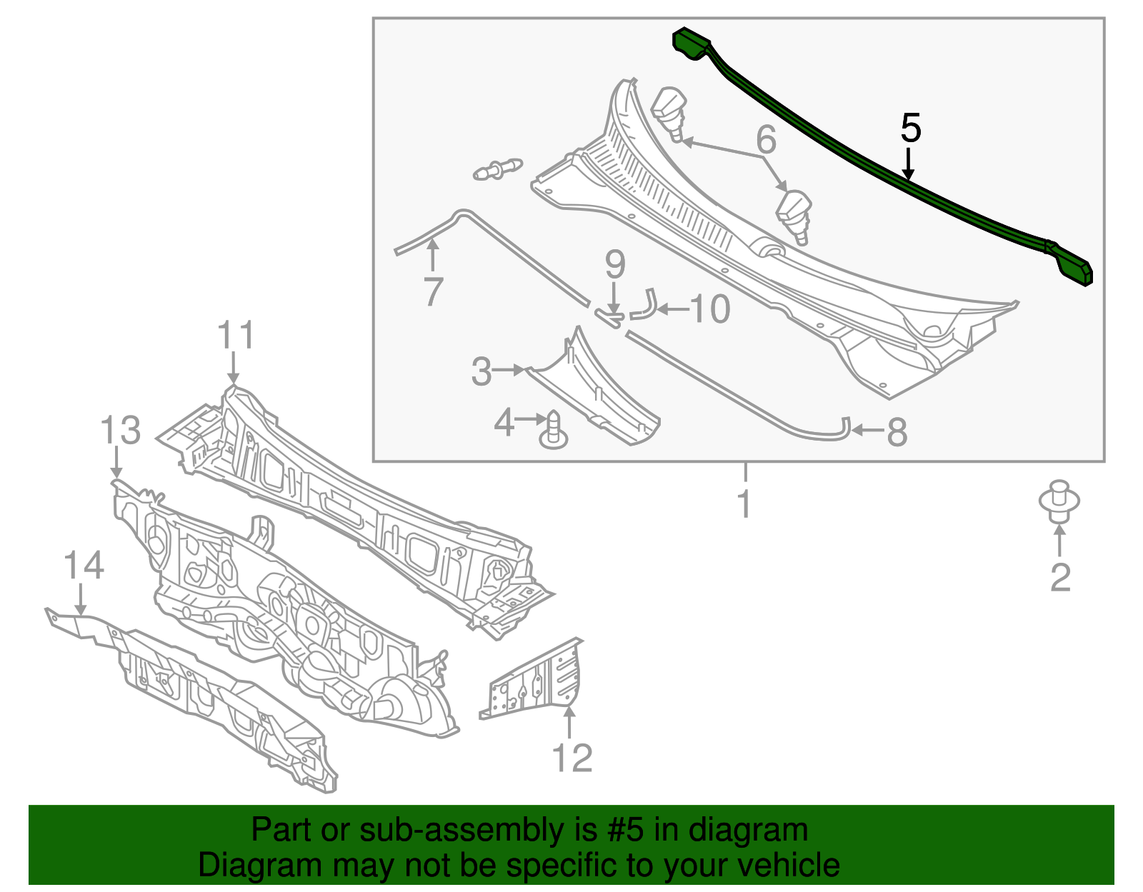 Weatherstrip - Kia (86430-B2000)