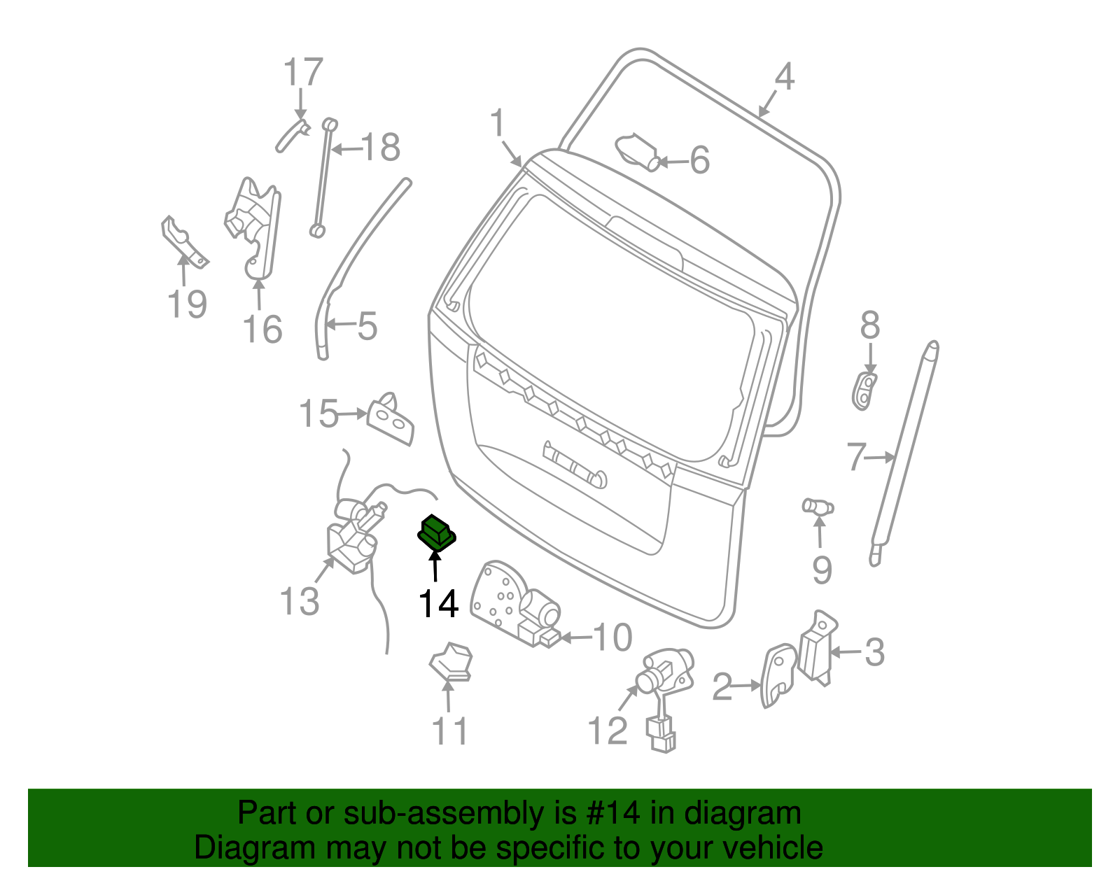 Release Switch - Kia (96740-4D100CS)