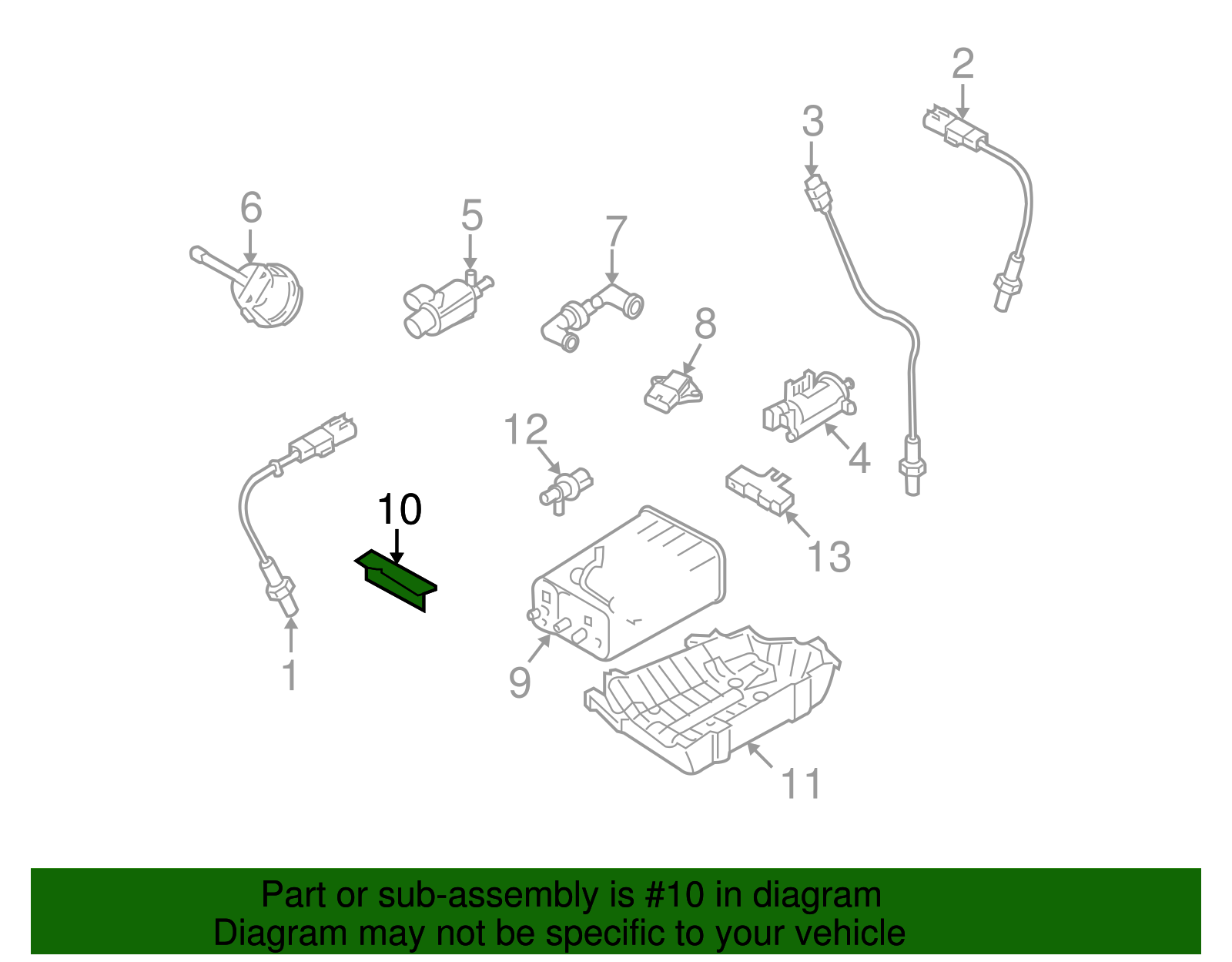 Vapor Canister Bracket - Kia (31450-4D500)
