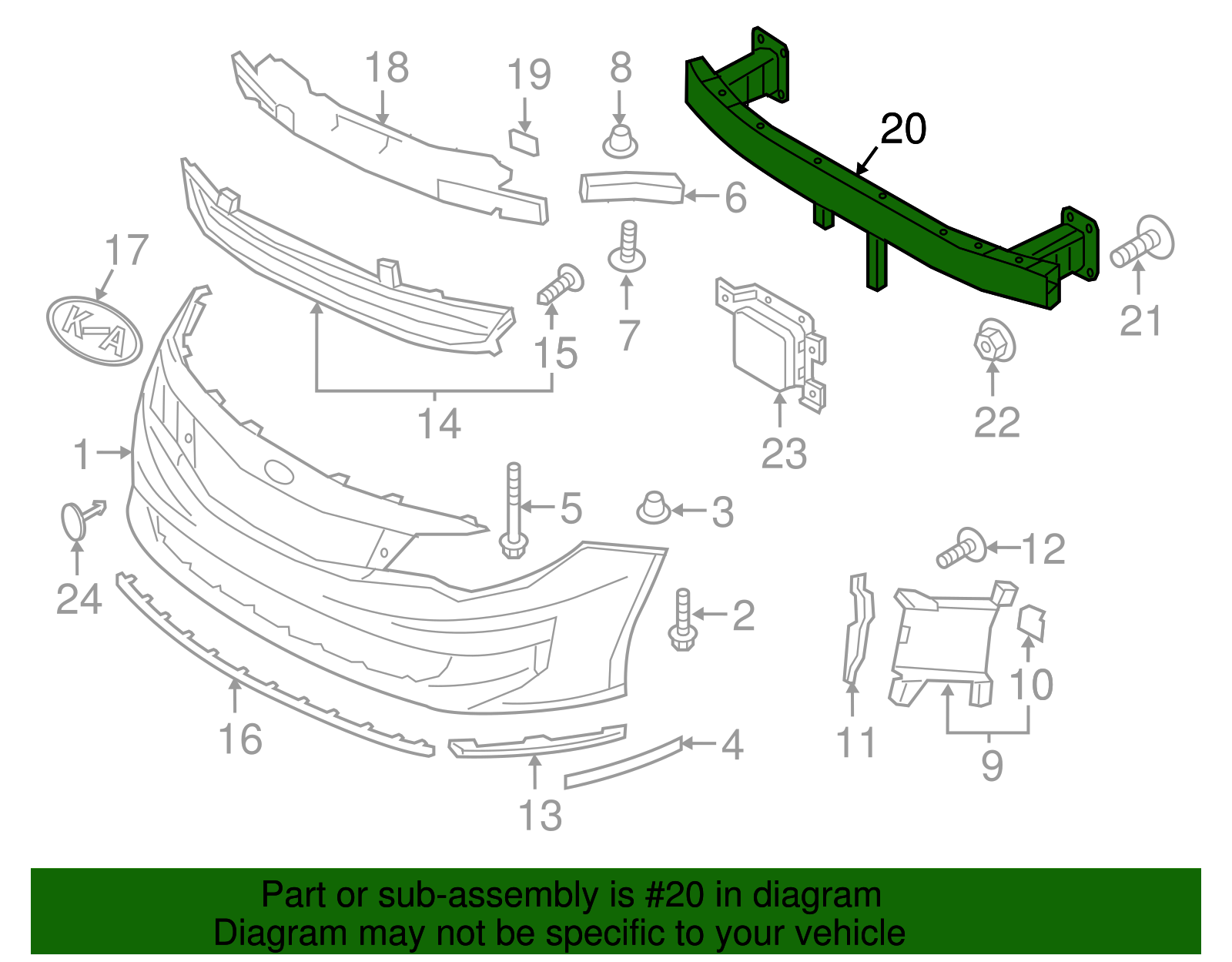 Absorber Retainer Clip - Kia (86593-1U200)
