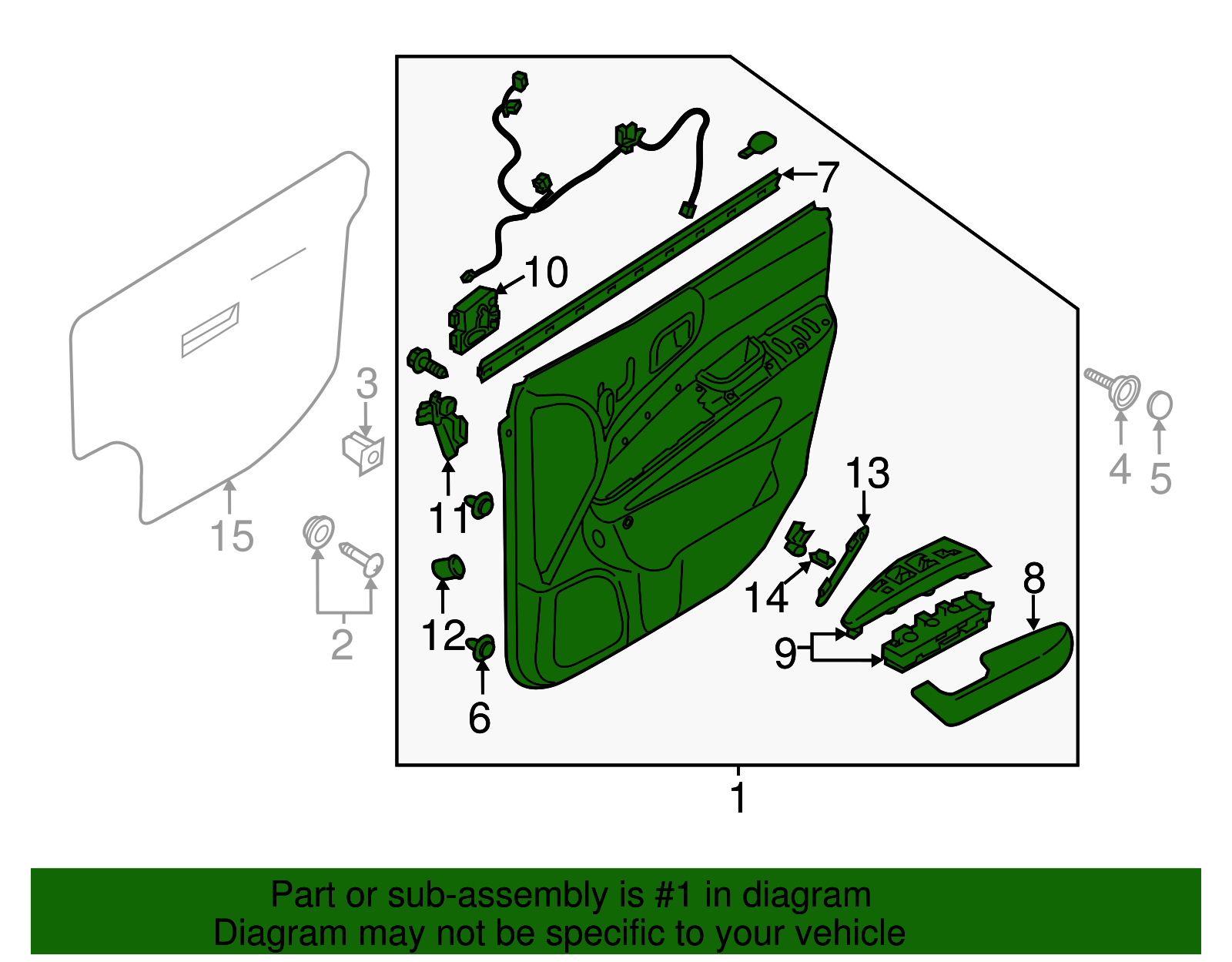 Door Trim Panel - Kia (82305-4D522AD2AS)