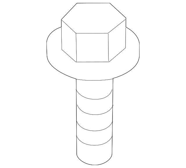 Headlamp Assembly Bolt - Kia (11407-06206B)