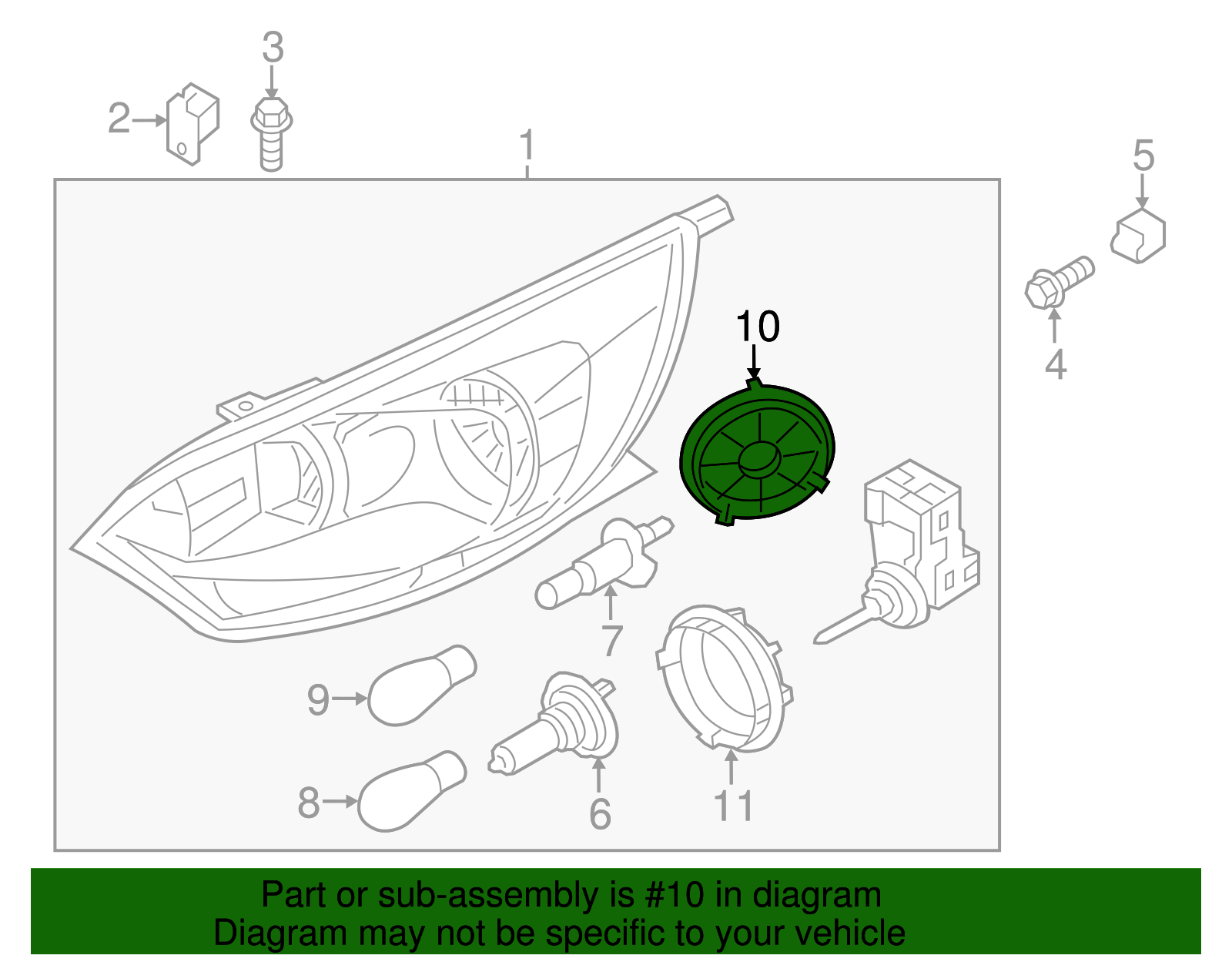 Dust Cap - Kia (92140-1W100)