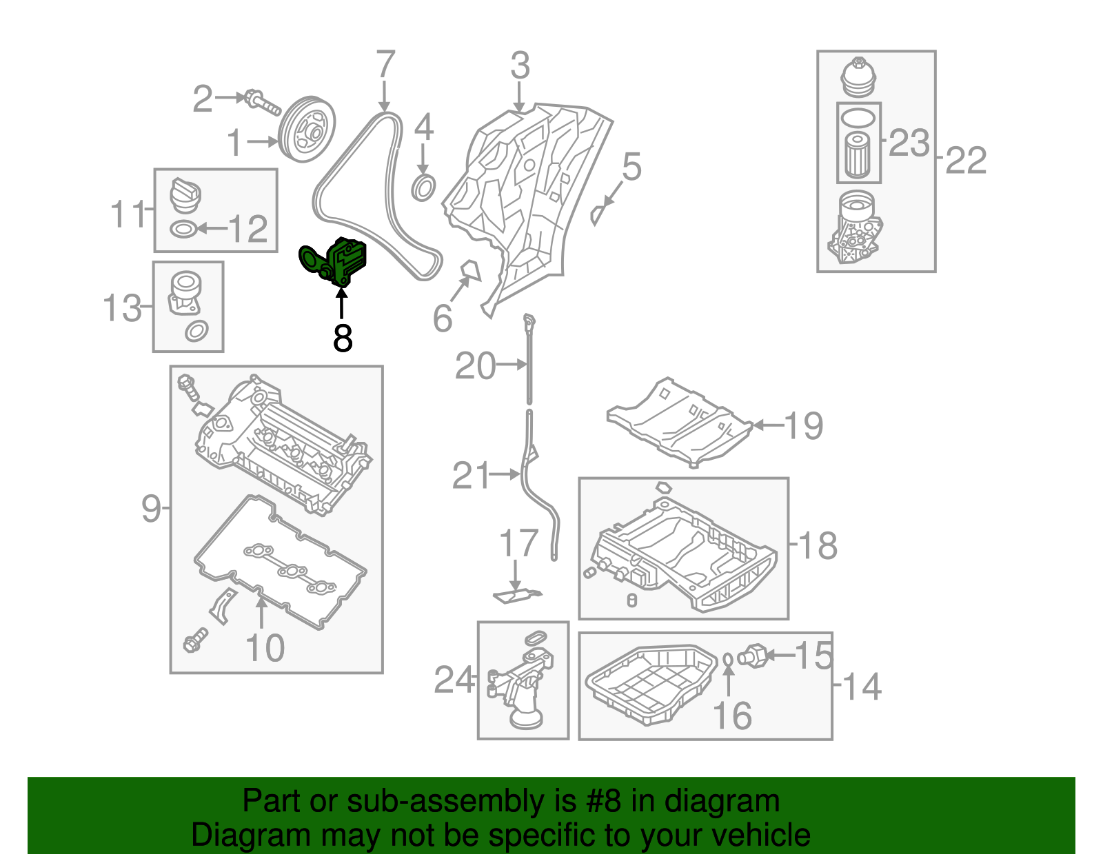 Tensioner - Kia (24410-3C300)