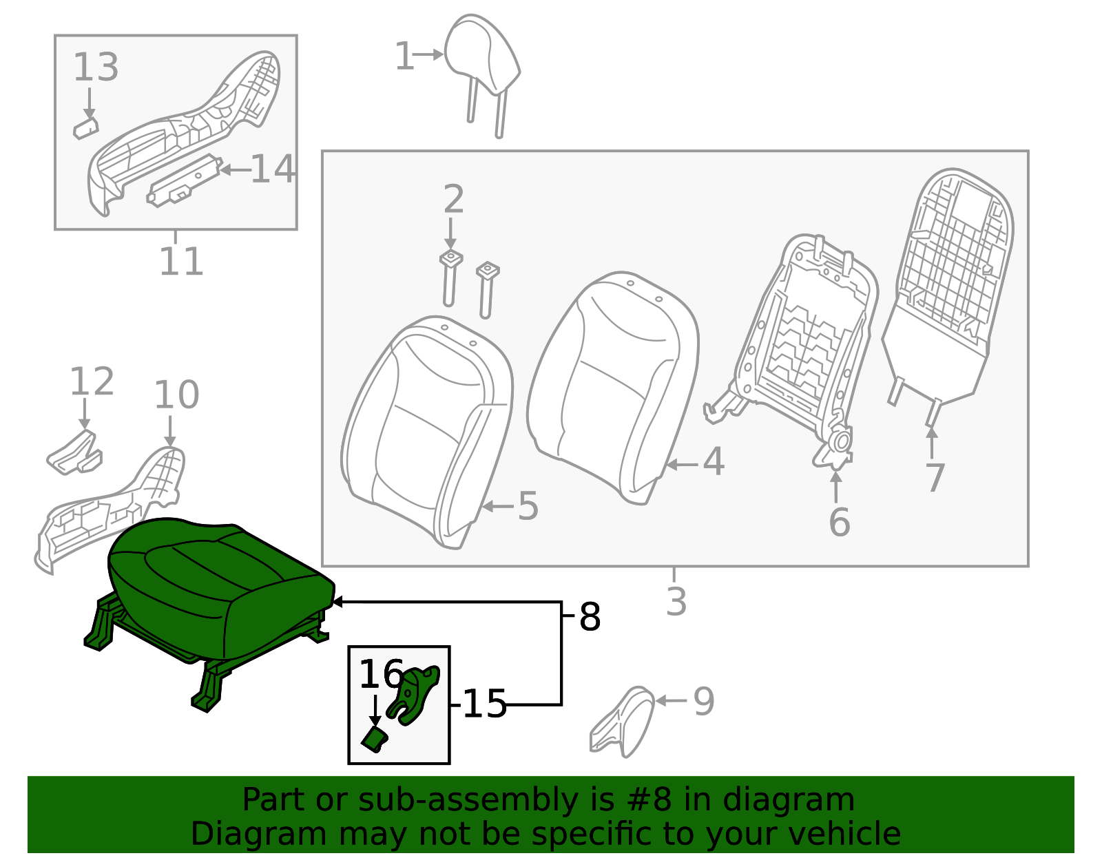 Cushion Assembly - Kia (88200-B2101CUS)