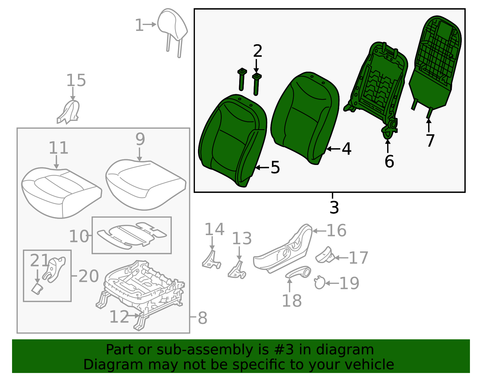 Seat Back Assembly - Kia (88300-B2AJ0KHX)
