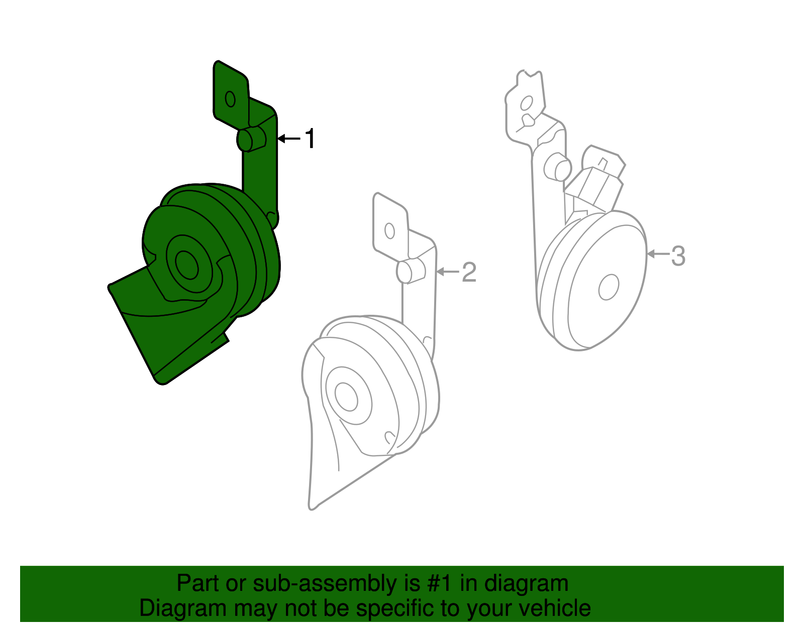 Low Note Horn - Kia (96611-4D000)