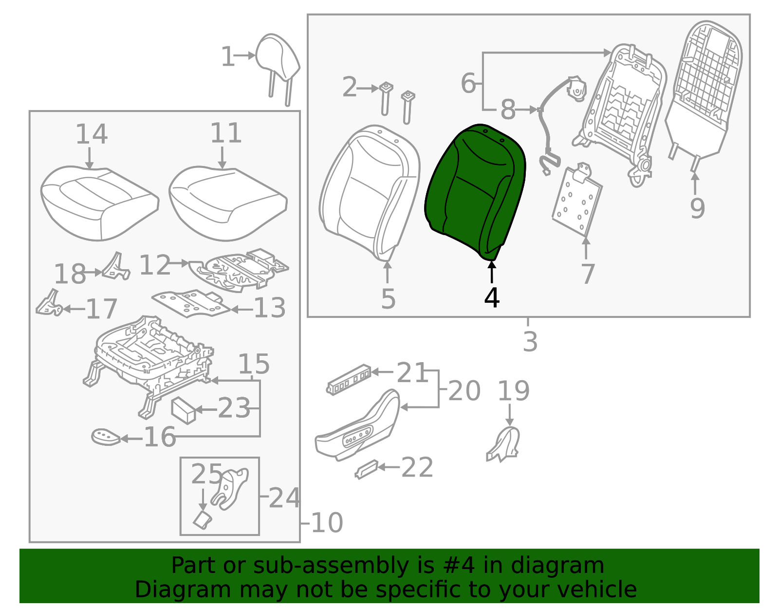 Seat Back Pad - Kia (88350-B2310)