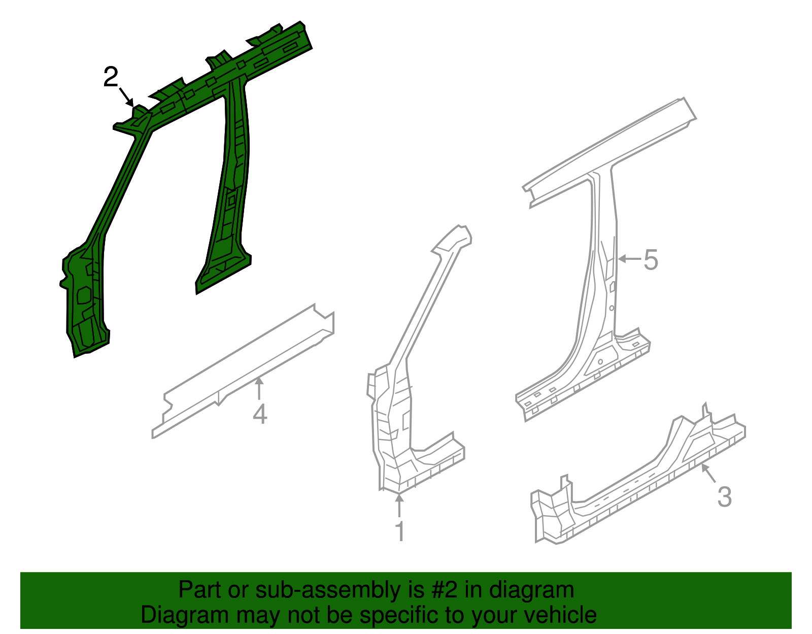 Inner Hinge Pillar - Kia (71202-B2900)