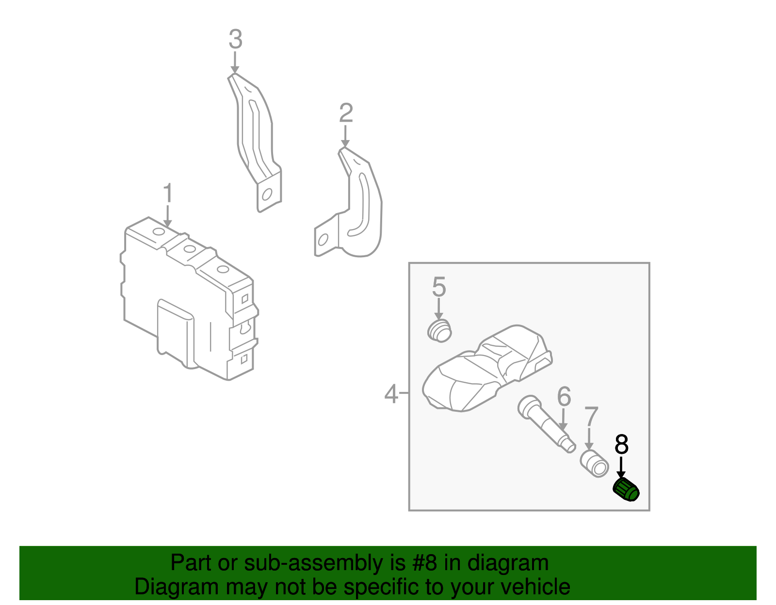 Valve Stem Cap - Kia (52933-2G410)