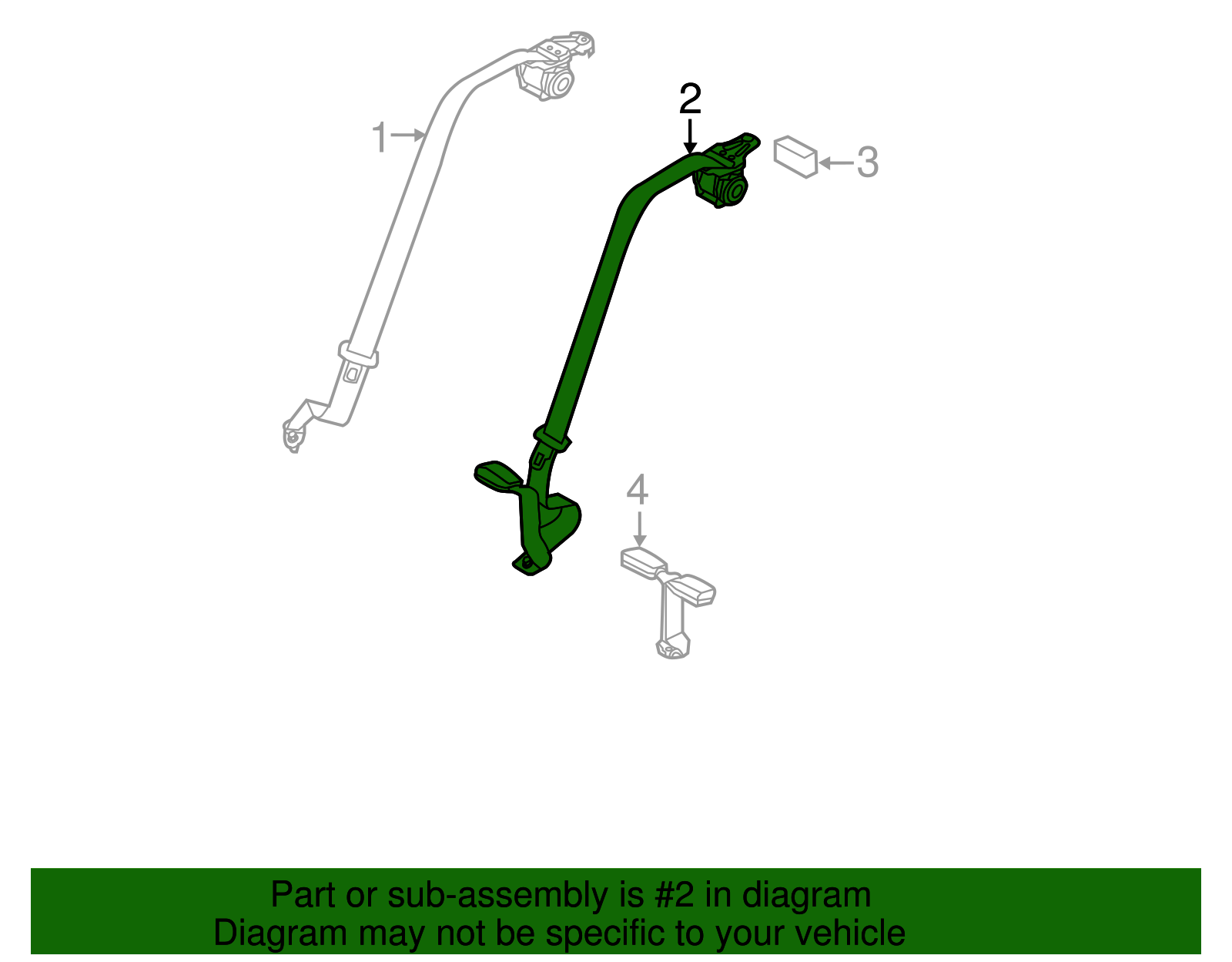 Lap & Shoulder Belt - Kia (89810-3R610GVF)