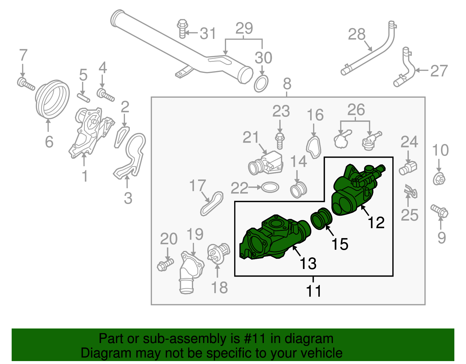 Water Inlet - Kia (25631-3CAA0)