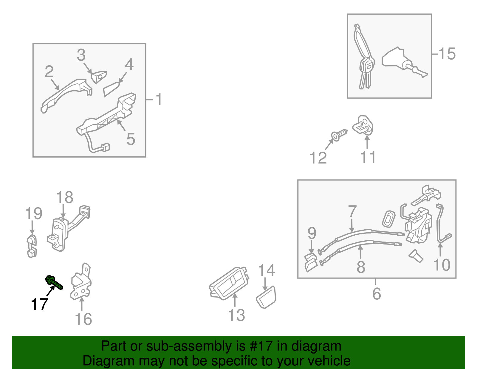 Hinge Assembly Bolt - Kia (11444-08256B)