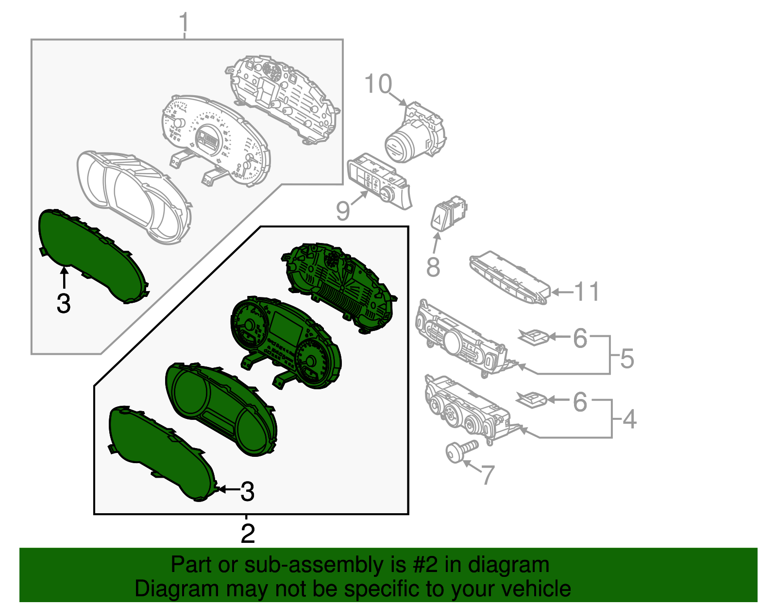 Cluster Assembly - Kia (94016-B2722)