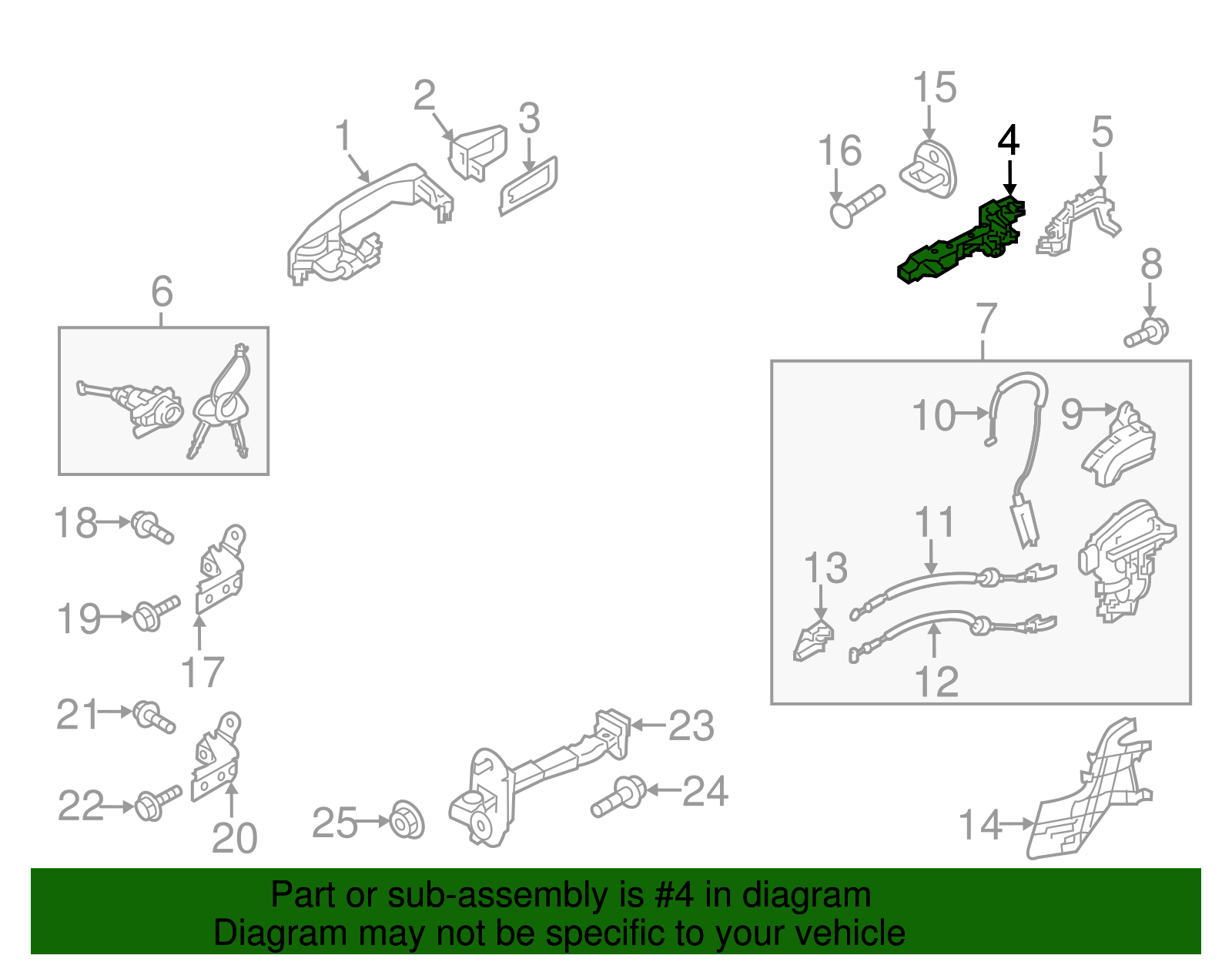 Handle Base - Kia (82665-B2000)
