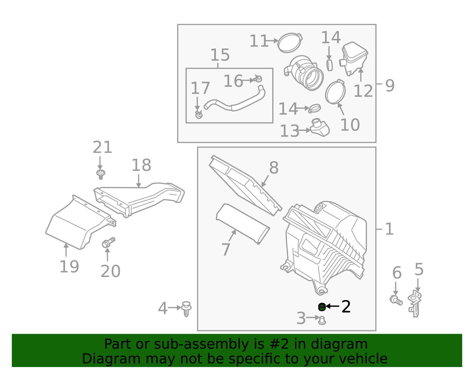 Air Cleaner Assembly Mount Cushion - Kia (28160 3R030)