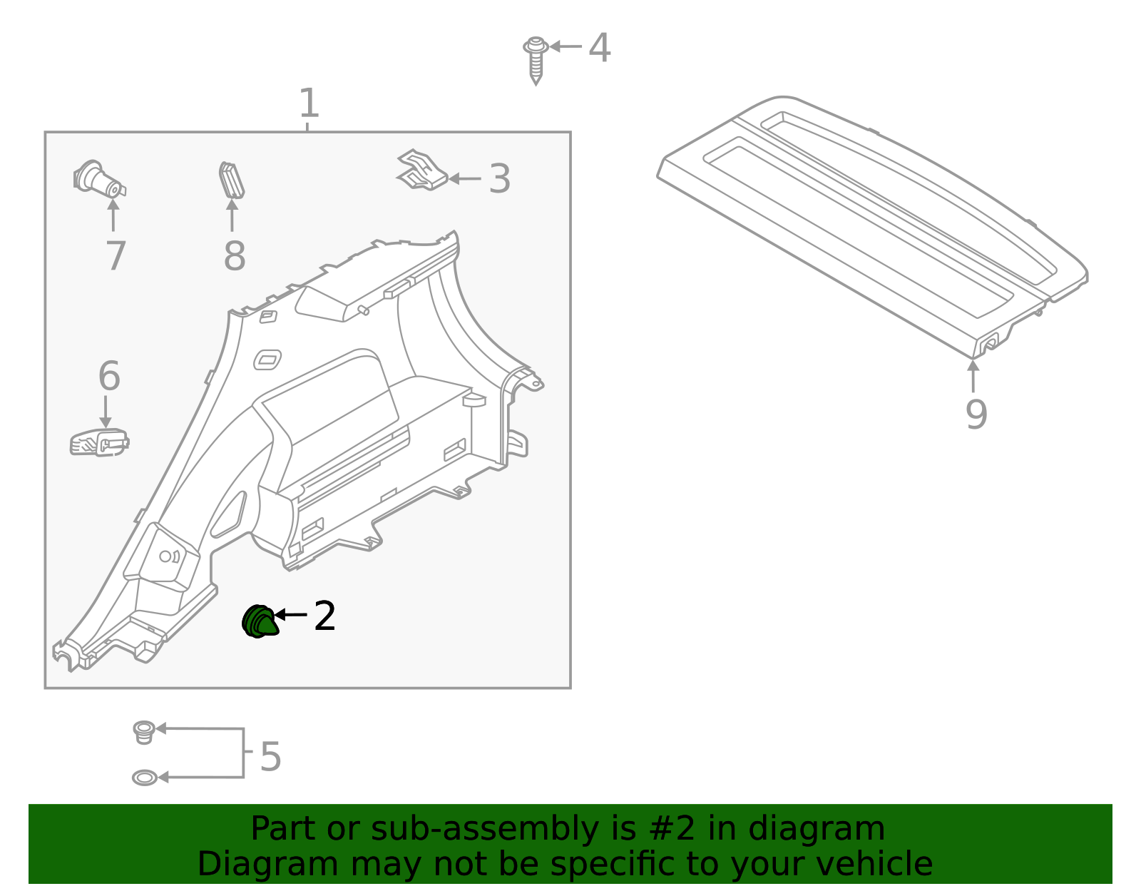 Door Trim Panel Fastener - Kia (82315-38000)