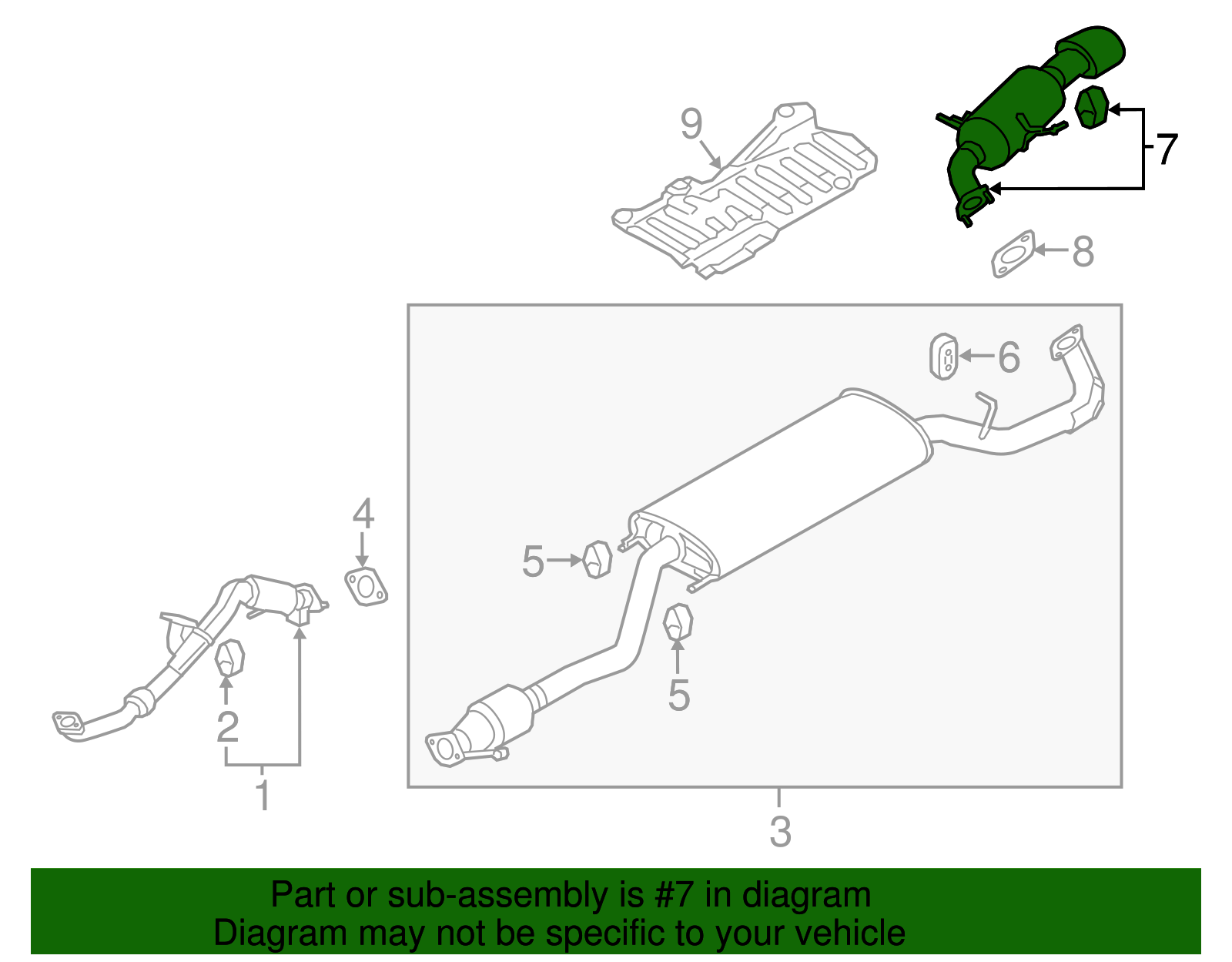 Muffler - Kia (28710-1U200)