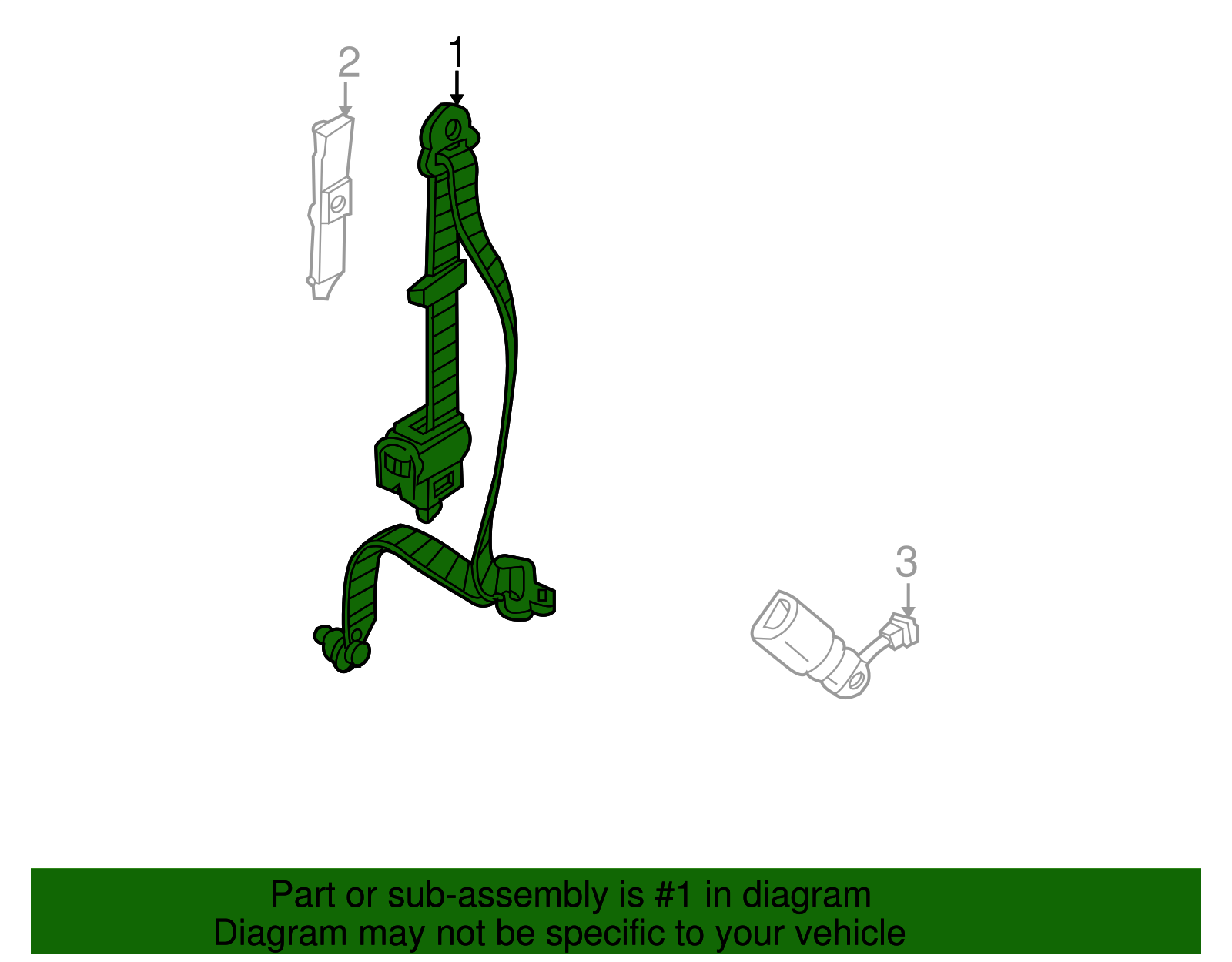 Lap & Shoulder Belt - Kia (89810-4D500CS)