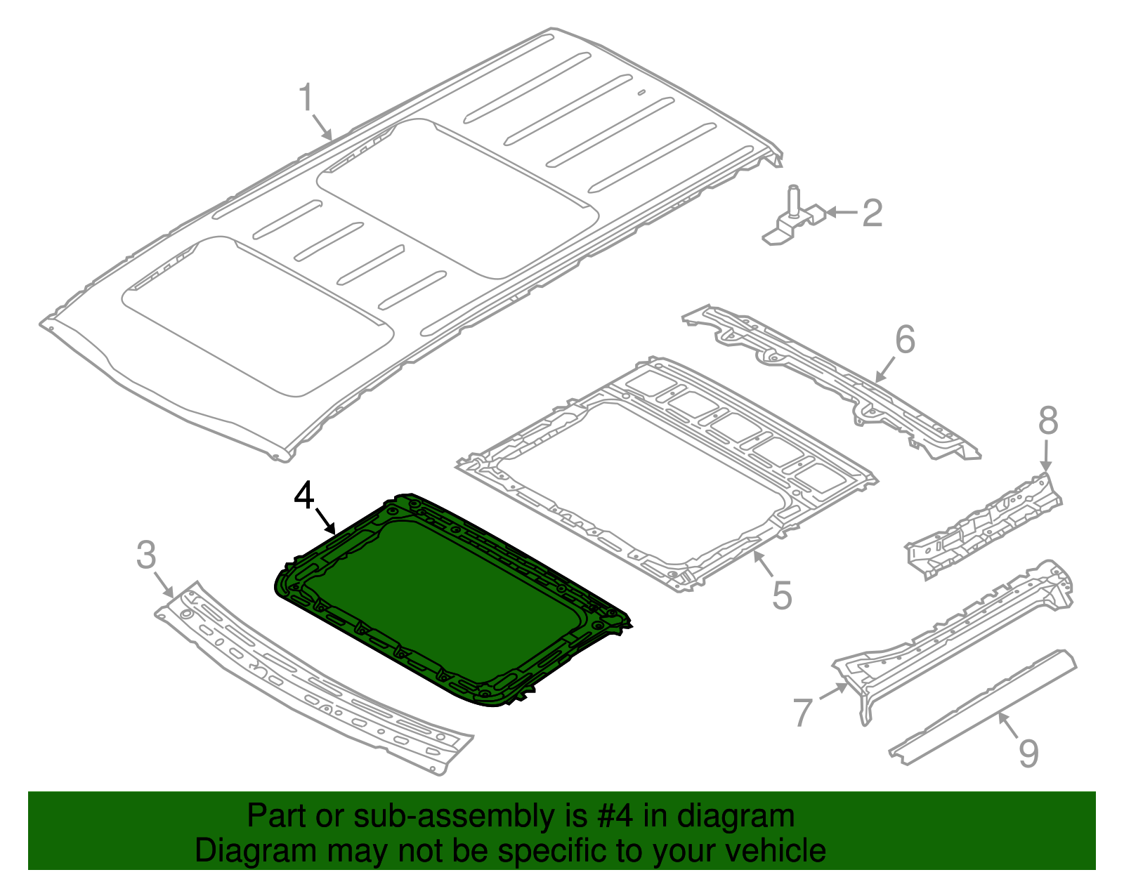 Sunroof Reinforced - Kia (67115-A9100)