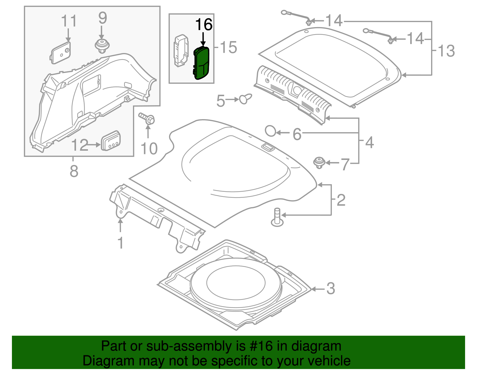 Cargo Lamp Lens - Kia (92611-B2000)