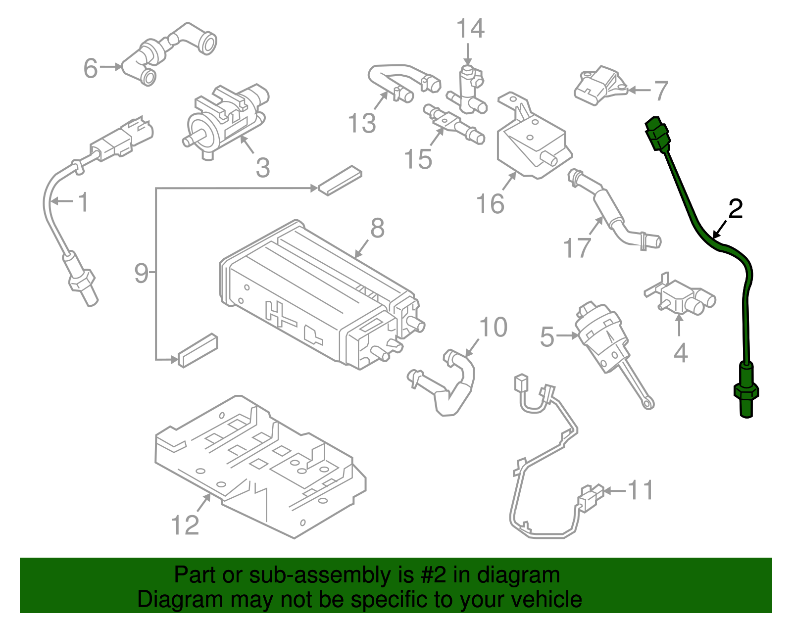 Oxygen Sensor - Kia (39210-3CBB0)