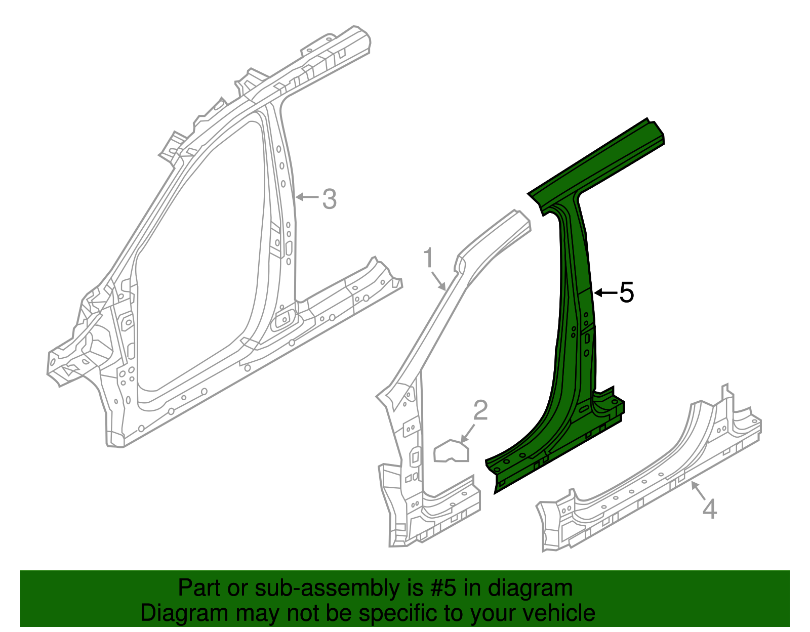 Center Pillar - Kia (71401-C6B00)
