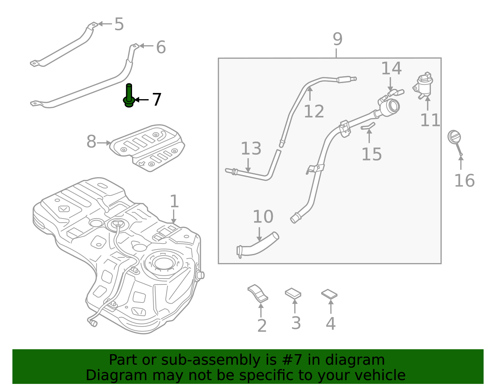 Tank Strap Bolt - Kia (11251-10406K)