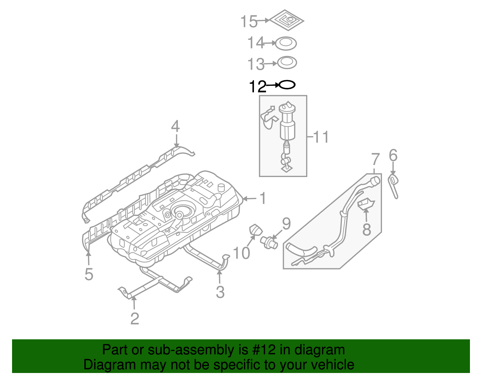 Fuel Pump Assembly O-Ring - Kia (31119-FD500)